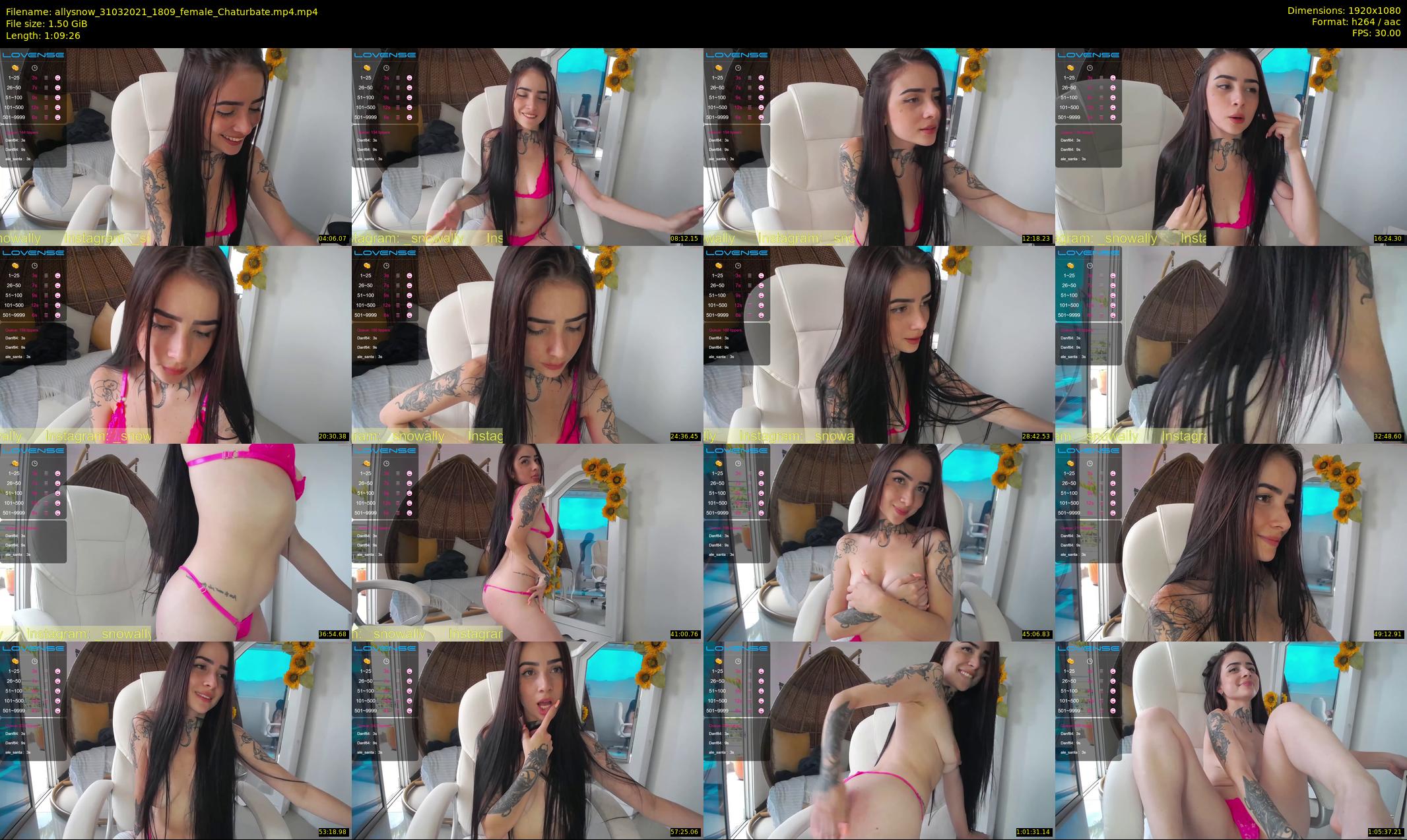 allysnow — 70 minute Chaturbate female cam show recording, 1080p, Mar 31, 2021