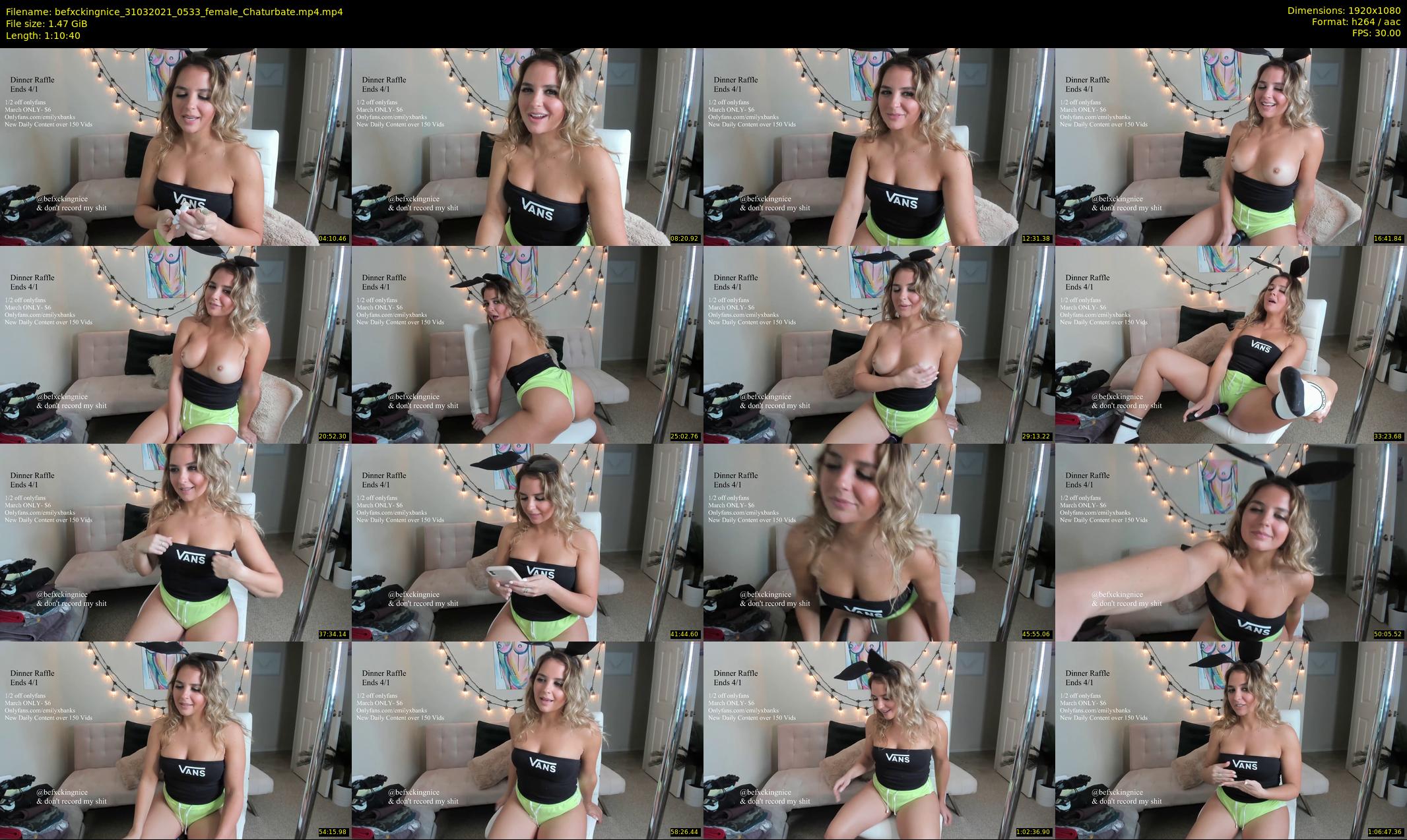befxckingnice — 71 minute Chaturbate female cam show recording, 1080p, Mar 31, 2021