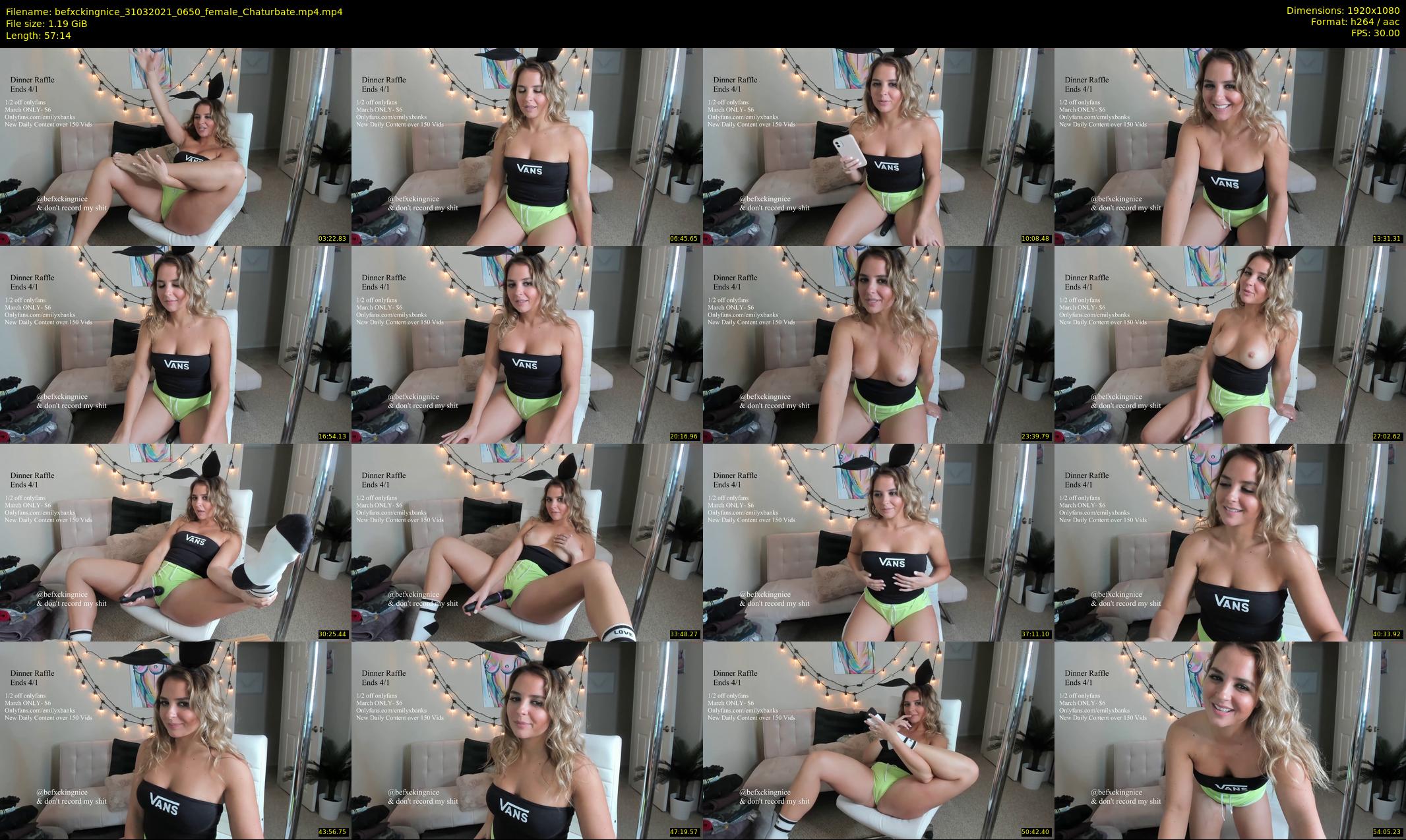 befxckingnice — 58 minute Chaturbate female cam show recording, 1080p, Mar 31, 2021