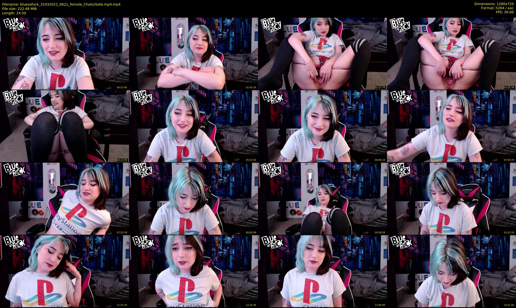 blueasfuck — 15 minute Chaturbate female cam show recording, 720p, Mar 31, 2021