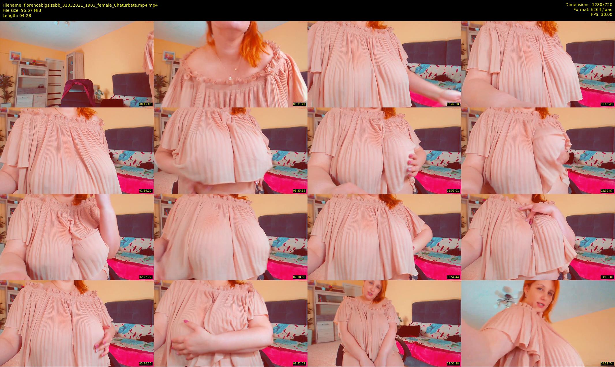 florencebigsizebb — 5 minute Chaturbate female cam show recording, 720p, Mar 31, 2021