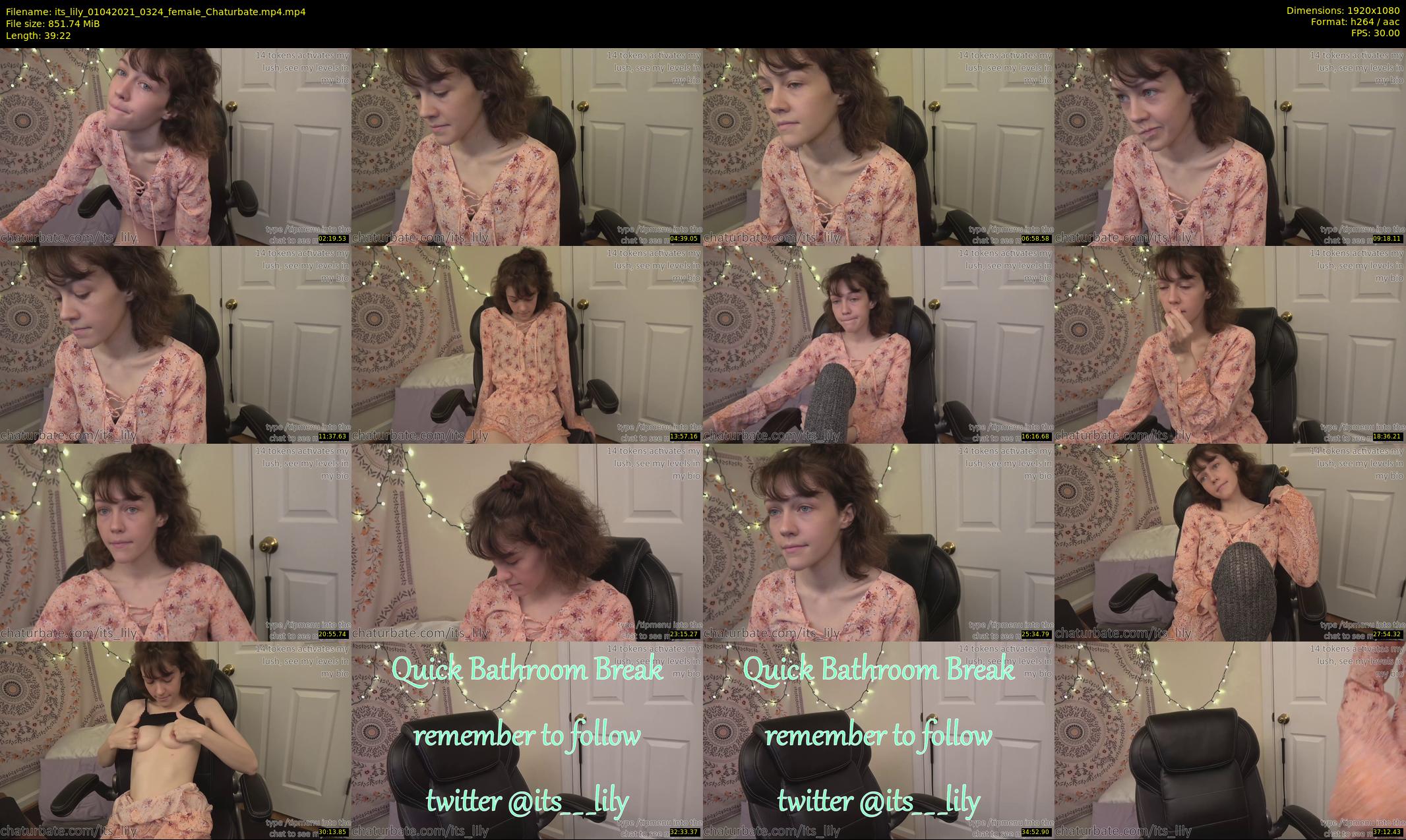 its_lily — 40 minute Chaturbate female cam show recording, 1080p, Apr 1, 2021