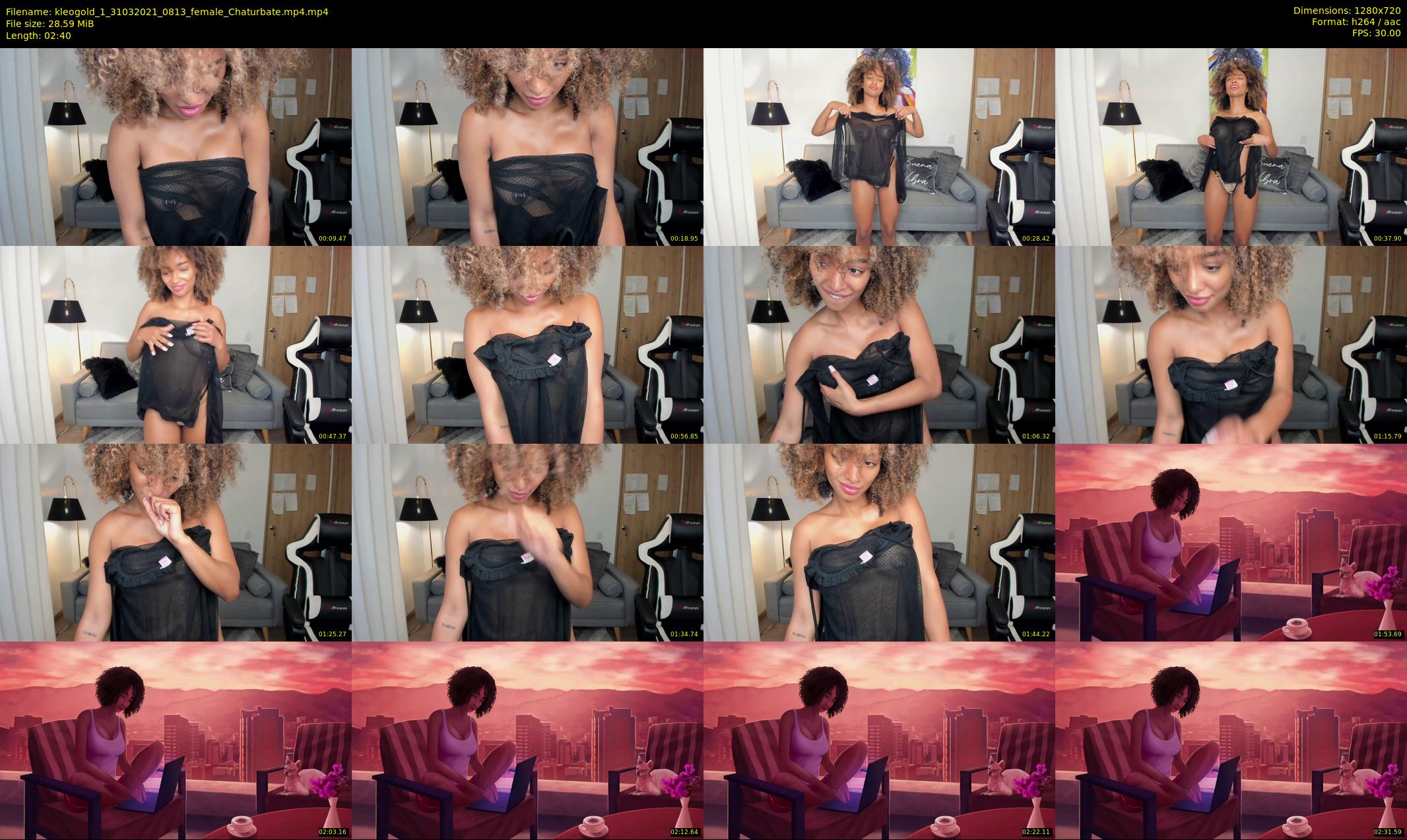 kleogold_1 — 3 minute Chaturbate female cam show recording, 720p, Mar 31, 2021