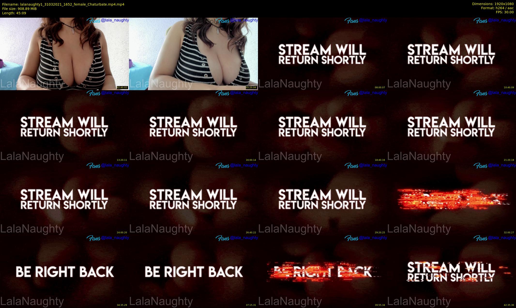 lalanaughty1 — 46 minute Chaturbate female cam show recording, 1080p, Mar 31, 2021