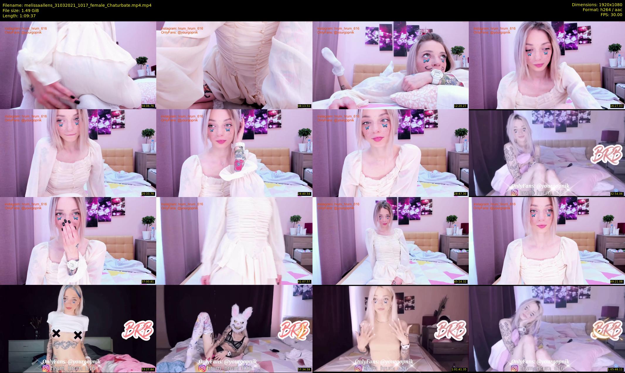 melissaallens — 70 minute Chaturbate female cam show recording, 1080p, Mar 31, 2021
