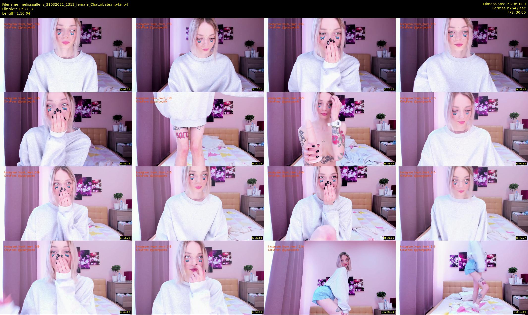melissaallens — 71 minute Chaturbate female cam show recording, 1080p, Mar 31, 2021