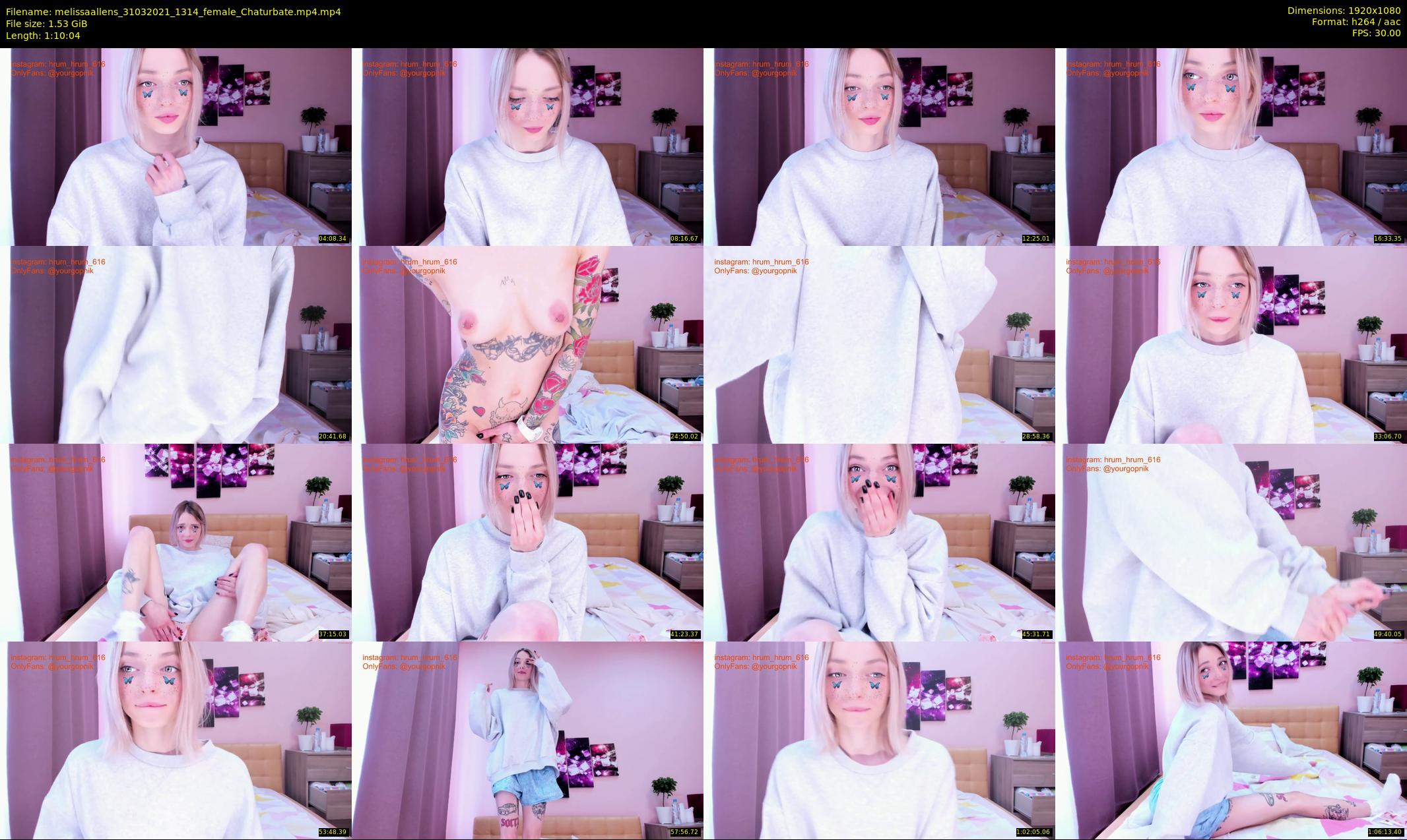 melissaallens — 71 minute Chaturbate female cam show recording, 1080p, Mar 31, 2021