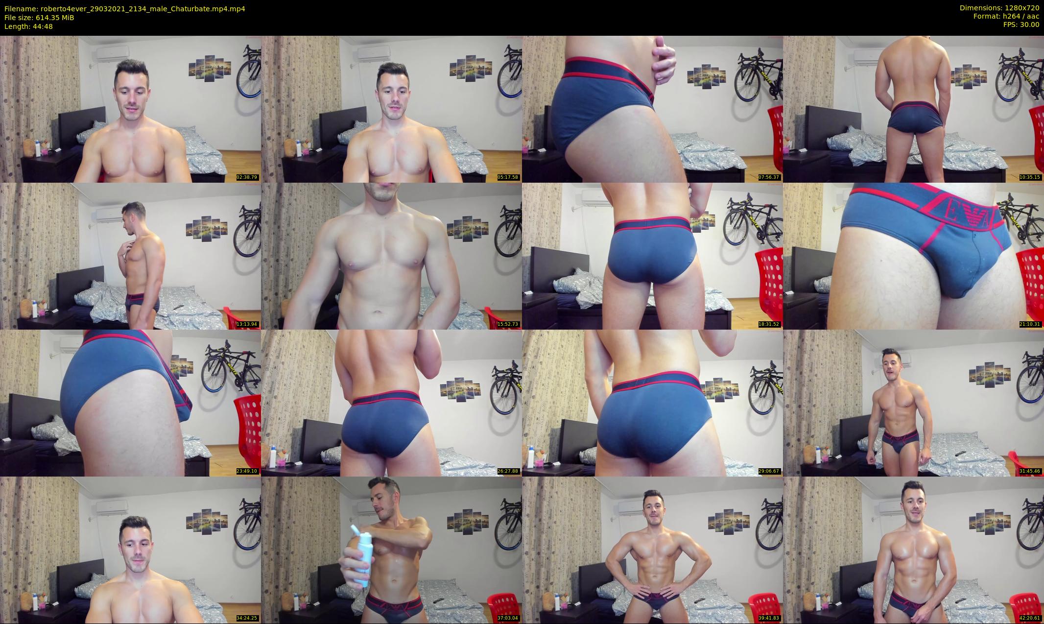 roberto4ever — 45 minute Chaturbate male cam show recording, 720p, Mar 29, 2021
