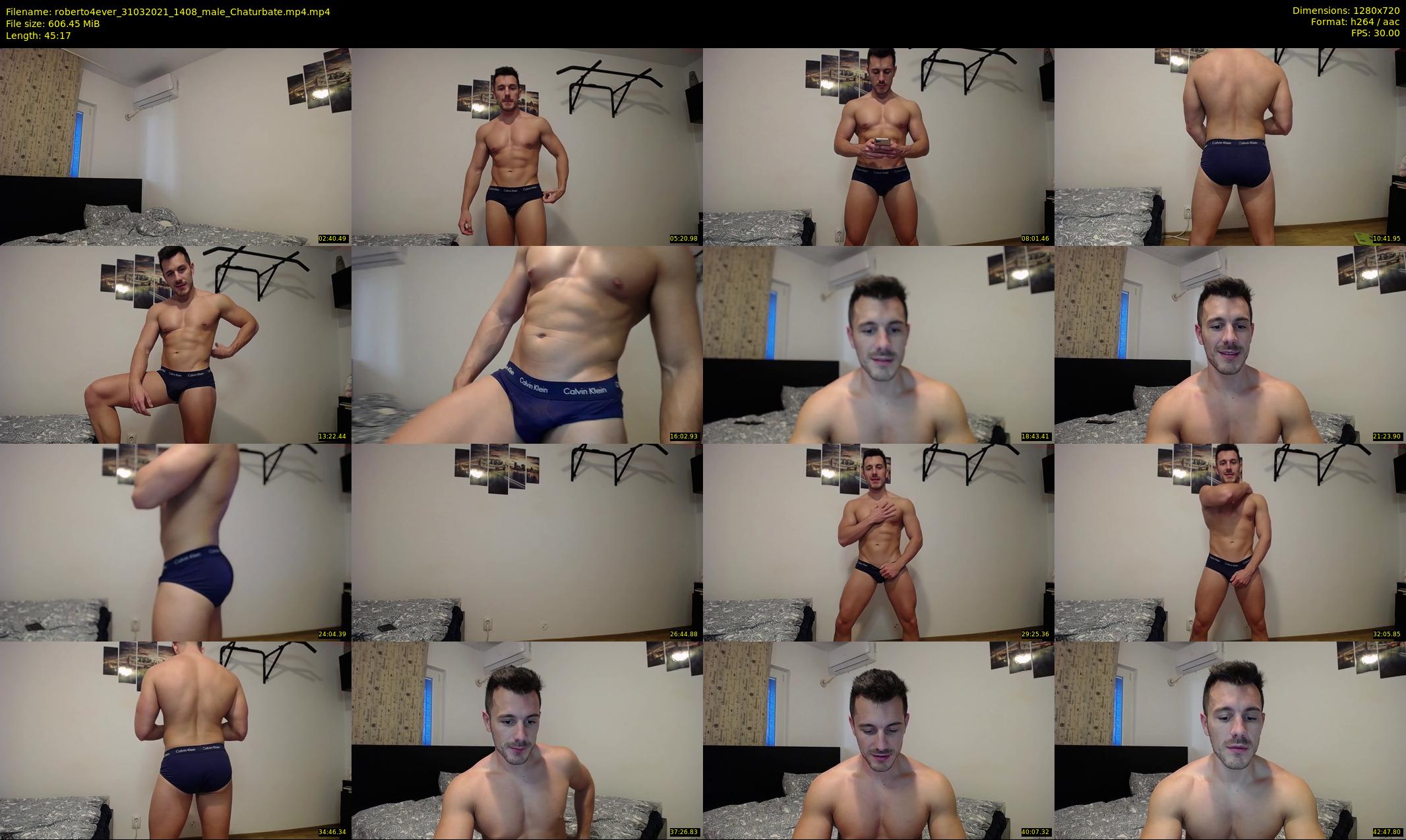 roberto4ever — 46 minute Chaturbate male cam show recording, 720p, Mar 31, 2021