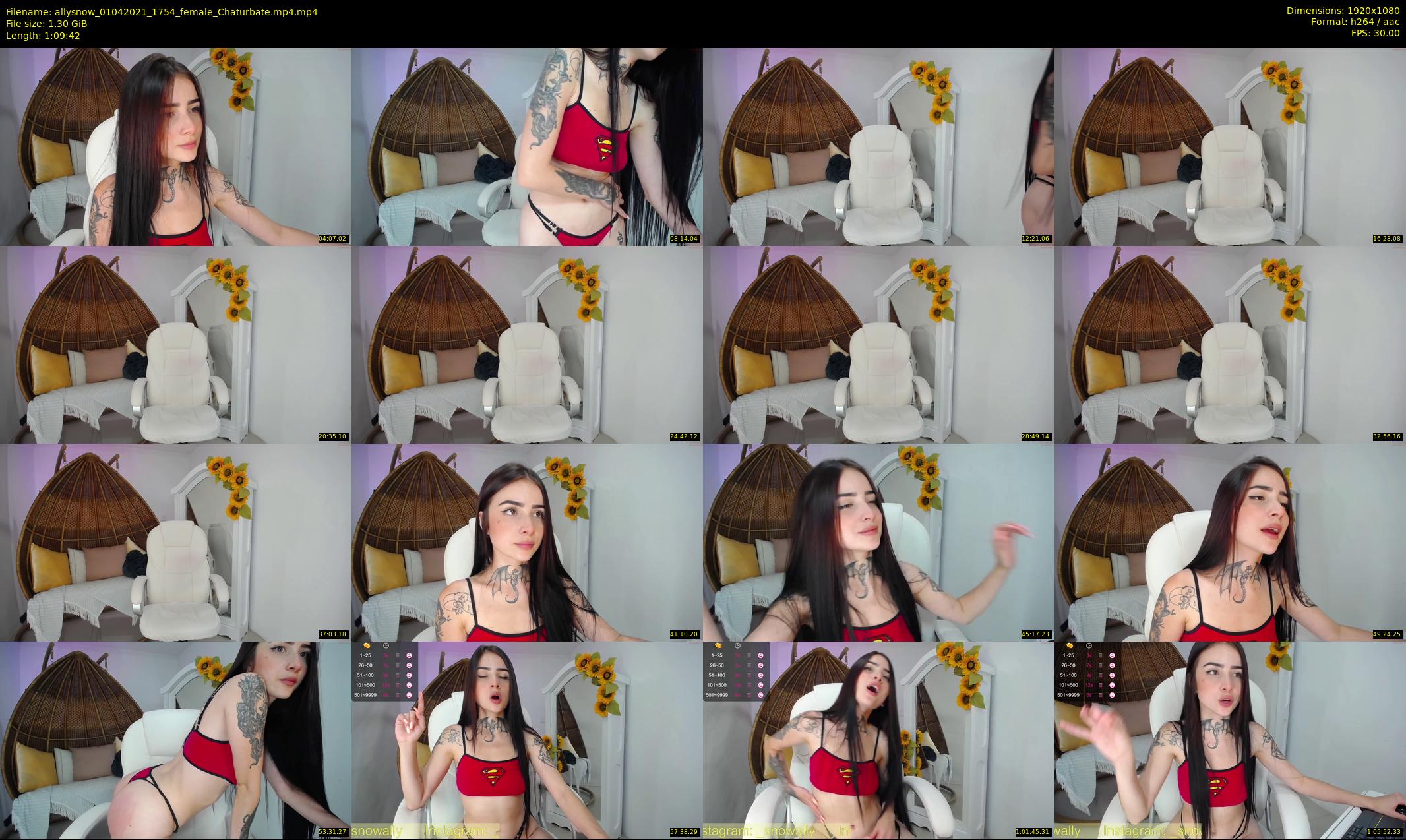 allysnow — 70 minute Chaturbate female cam show recording, 1080p, Apr 1, 2021