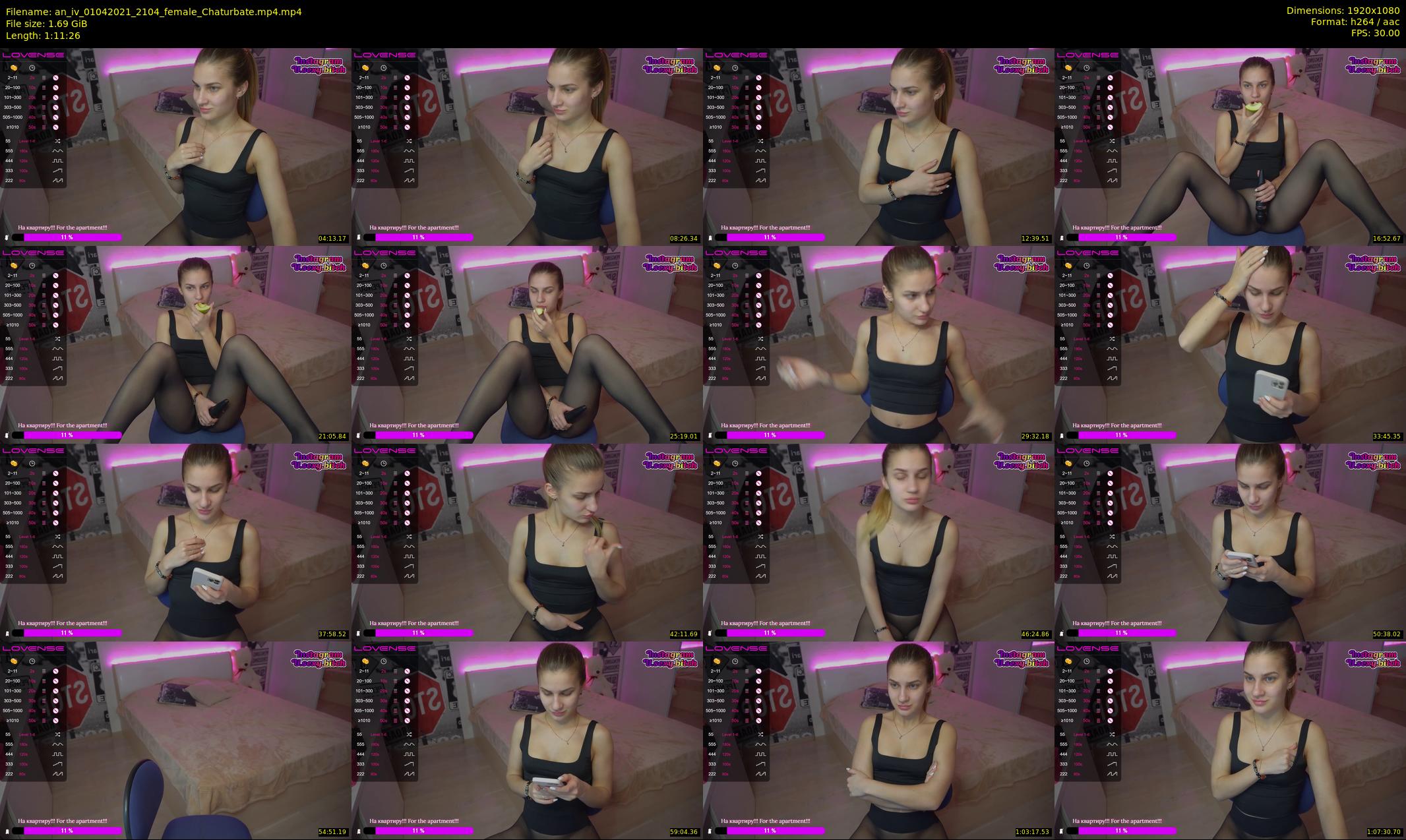 an_iv — 72 minute Chaturbate female cam show recording, 1080p, Apr 1, 2021