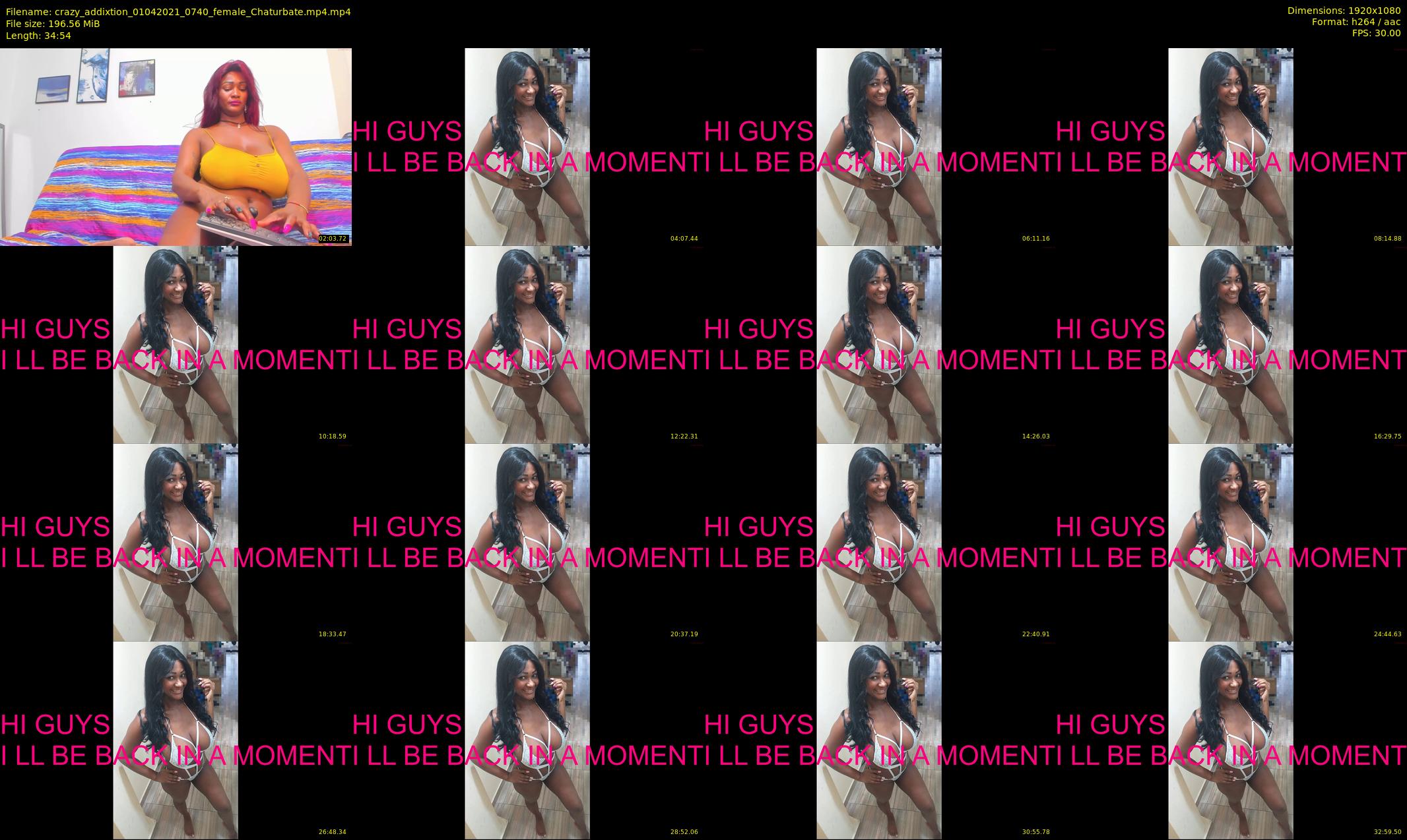 crazy_addixtion — 35 minute Chaturbate female cam show recording, 1080p, Apr 1, 2021