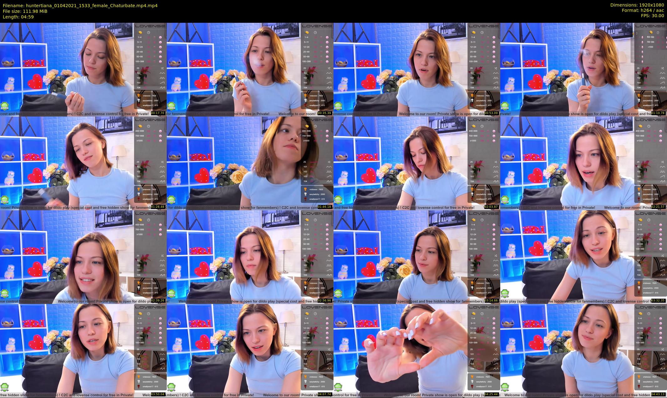 huntertiana — 5 minute Chaturbate female cam show recording, 1080p, Apr 1, 2021