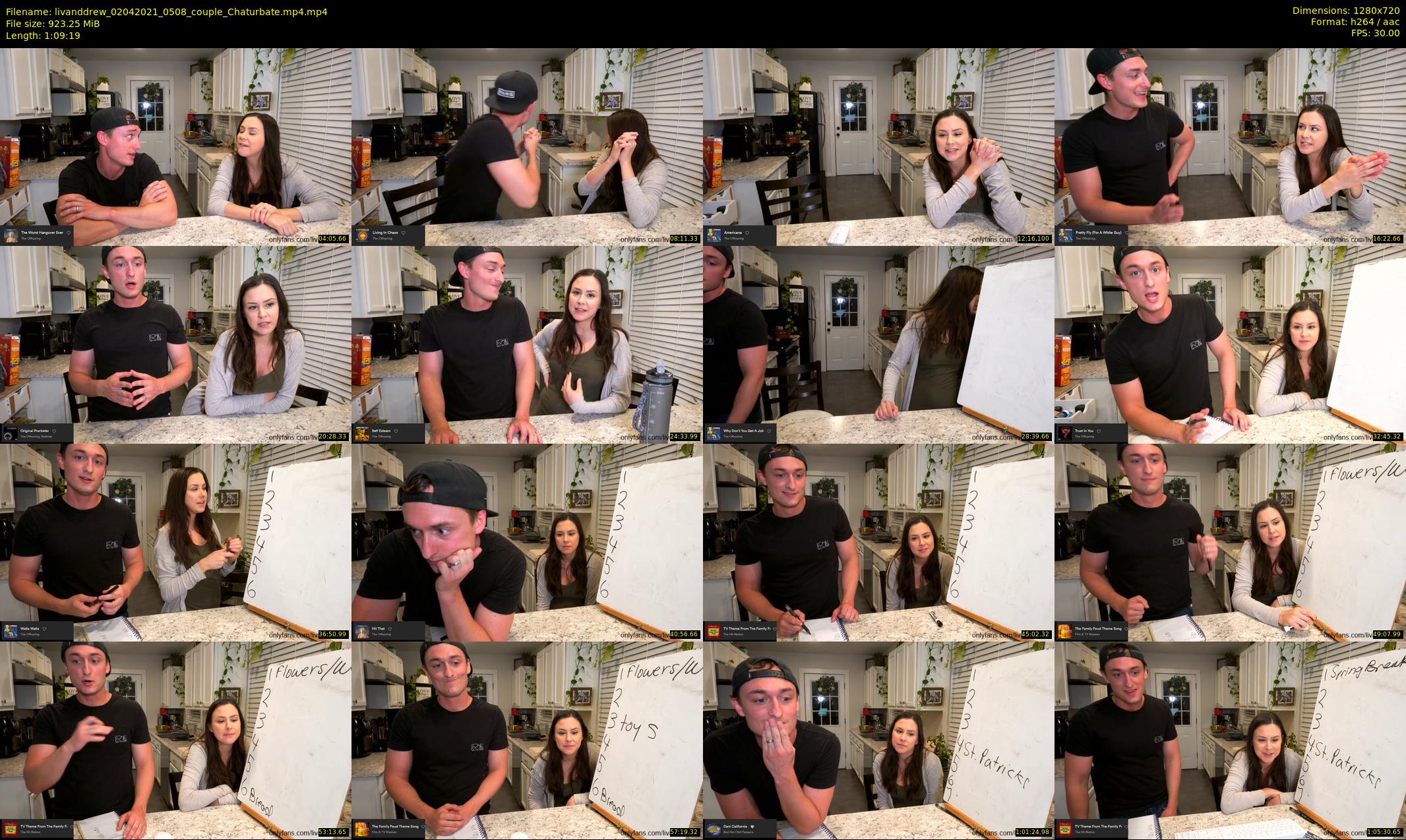 livanddrew — 70 minute Chaturbate couple cam show recording, 720p, Apr 2, 2021