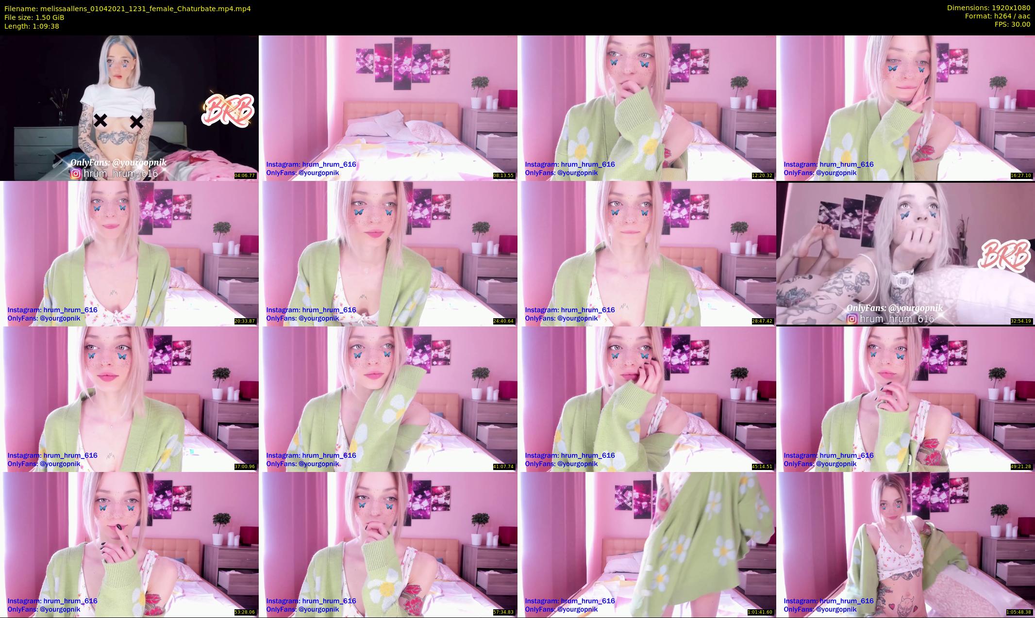 melissaallens — 70 minute Chaturbate female cam show recording, 1080p, Apr 1, 2021