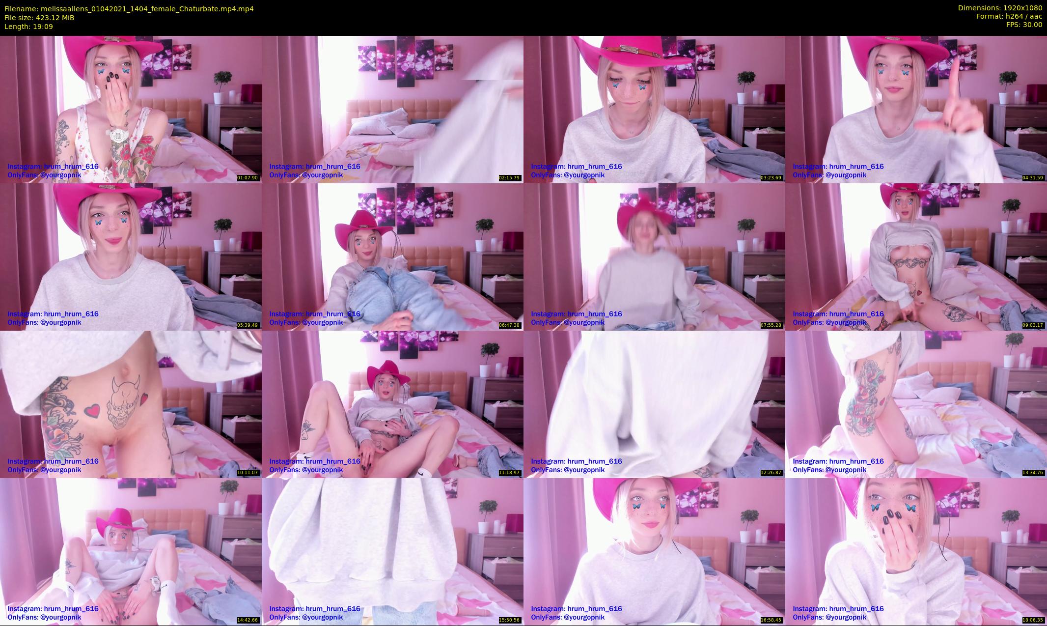 melissaallens — 20 minute Chaturbate female cam show recording, 1080p, Apr 1, 2021