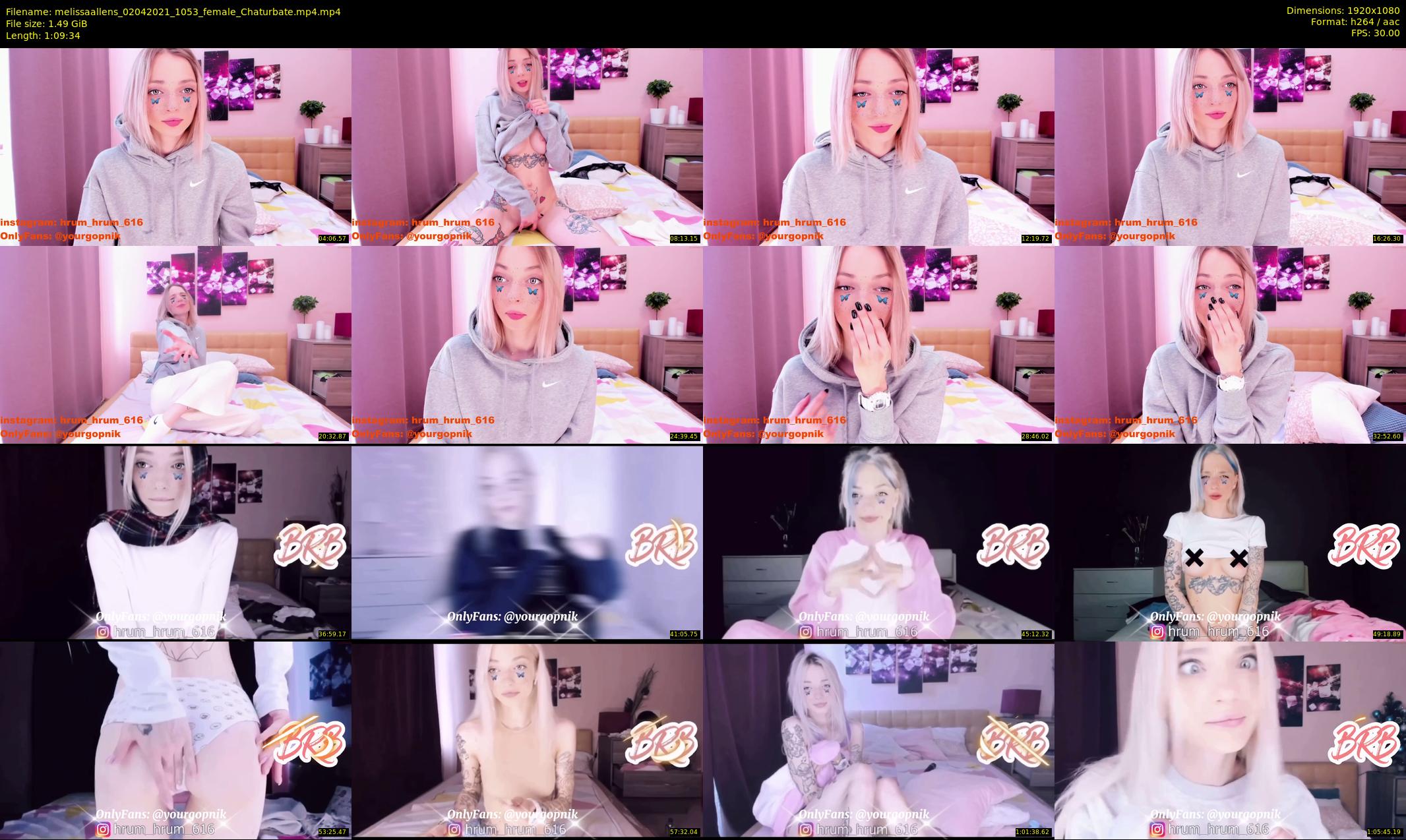 melissaallens — 70 minute Chaturbate female cam show recording, 1080p, Apr 2, 2021