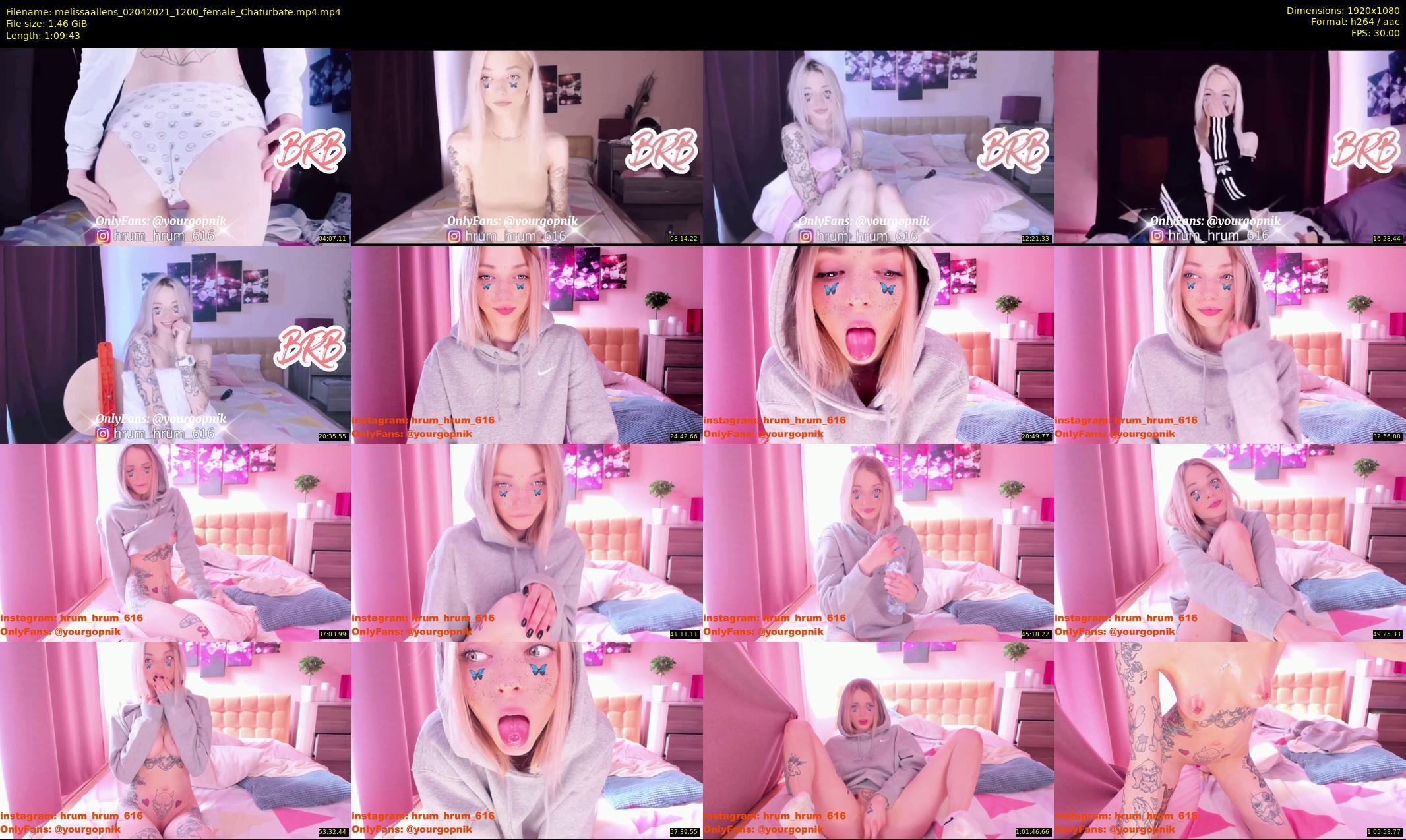 melissaallens — 70 minute Chaturbate female cam show recording, 1080p, Apr 2, 2021