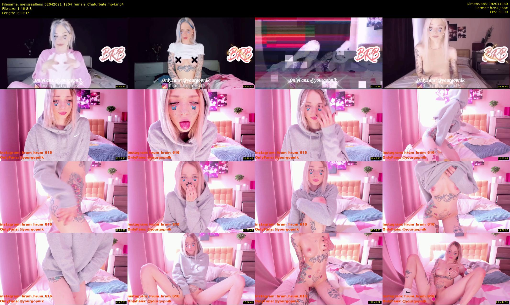 melissaallens — 70 minute Chaturbate female cam show recording, 1080p, Apr 2, 2021