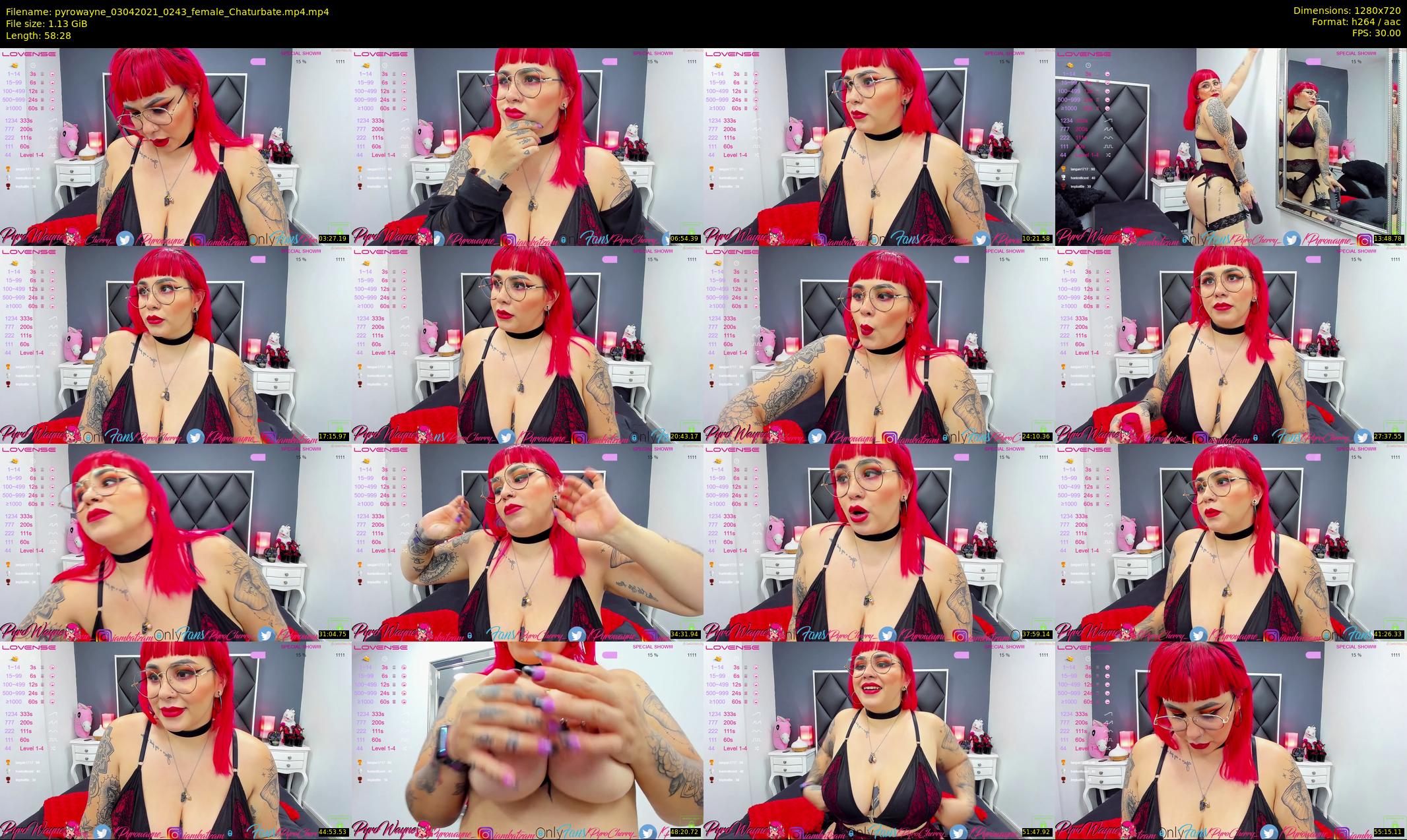 pyrowayne — 59 minute Chaturbate female cam show recording, 720p, Apr 3, 2021
