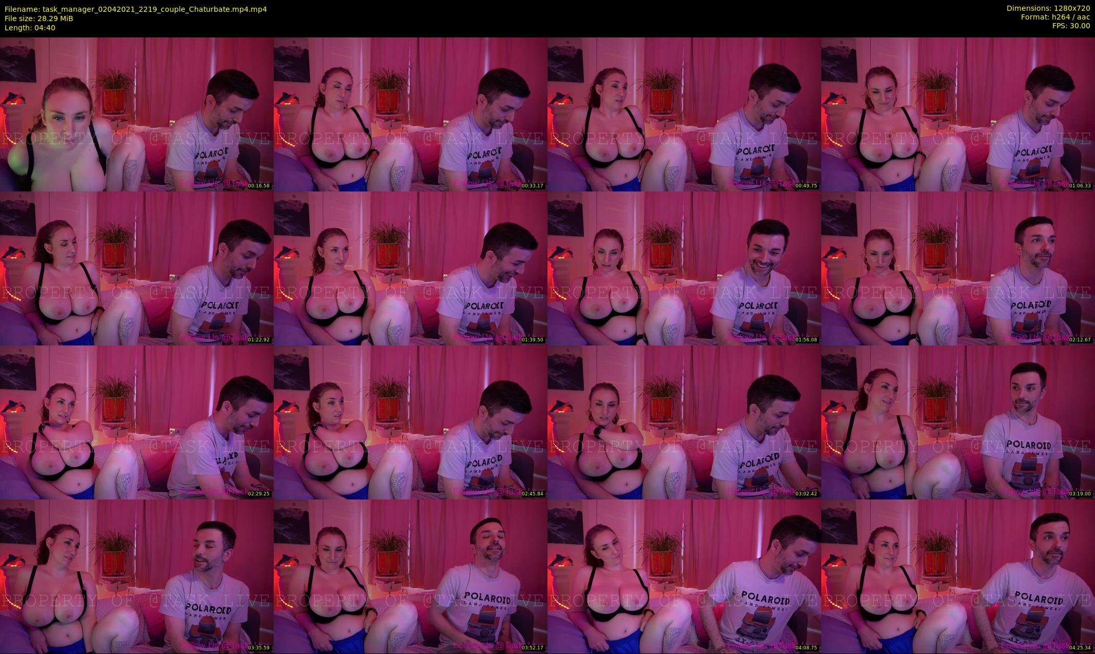 task_manager — 5 minute Chaturbate couple cam show recording, 720p, Apr 2, 2021