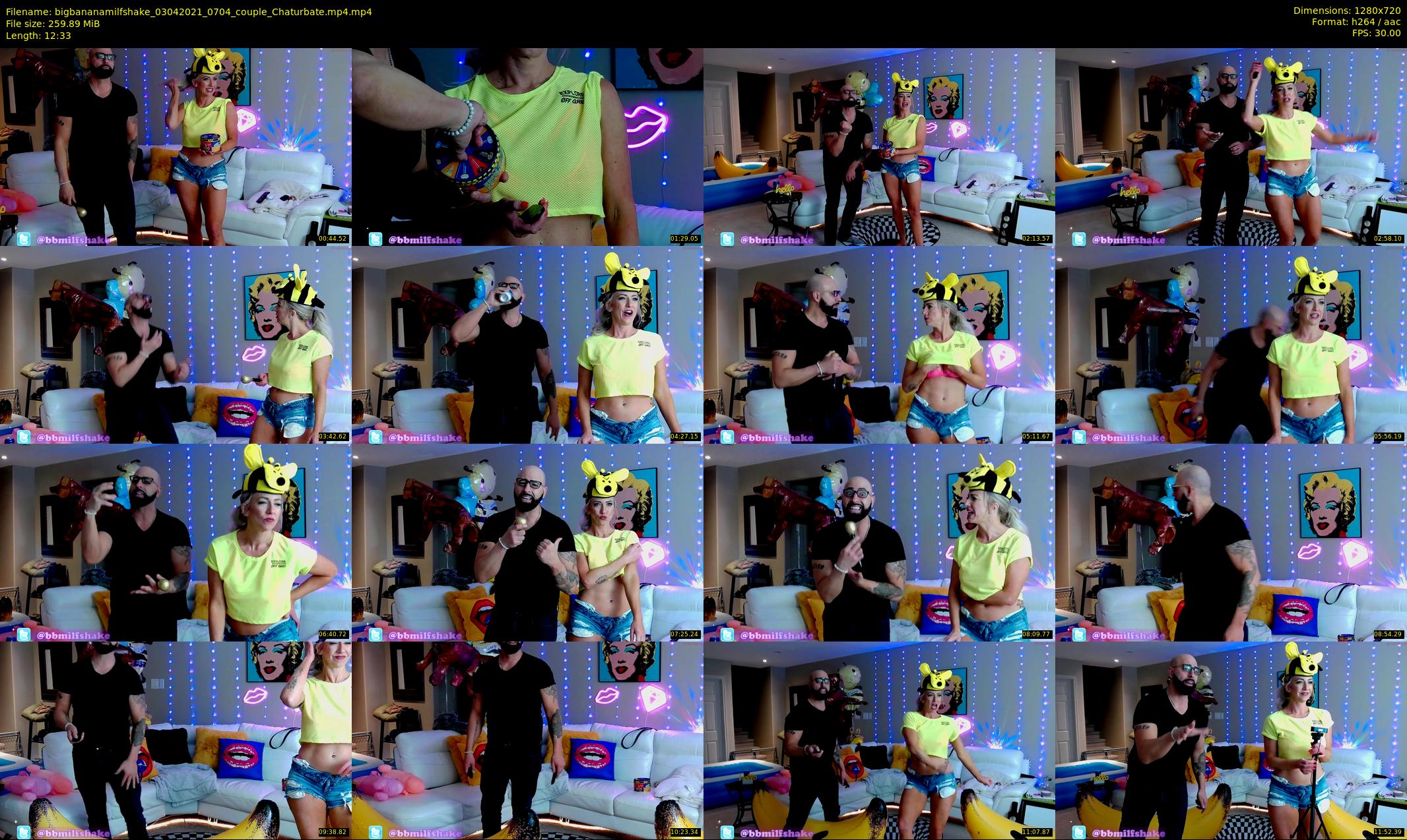 bigbananamilfshake — 13 minute Chaturbate couple cam show recording, 720p, Apr 3, 2021