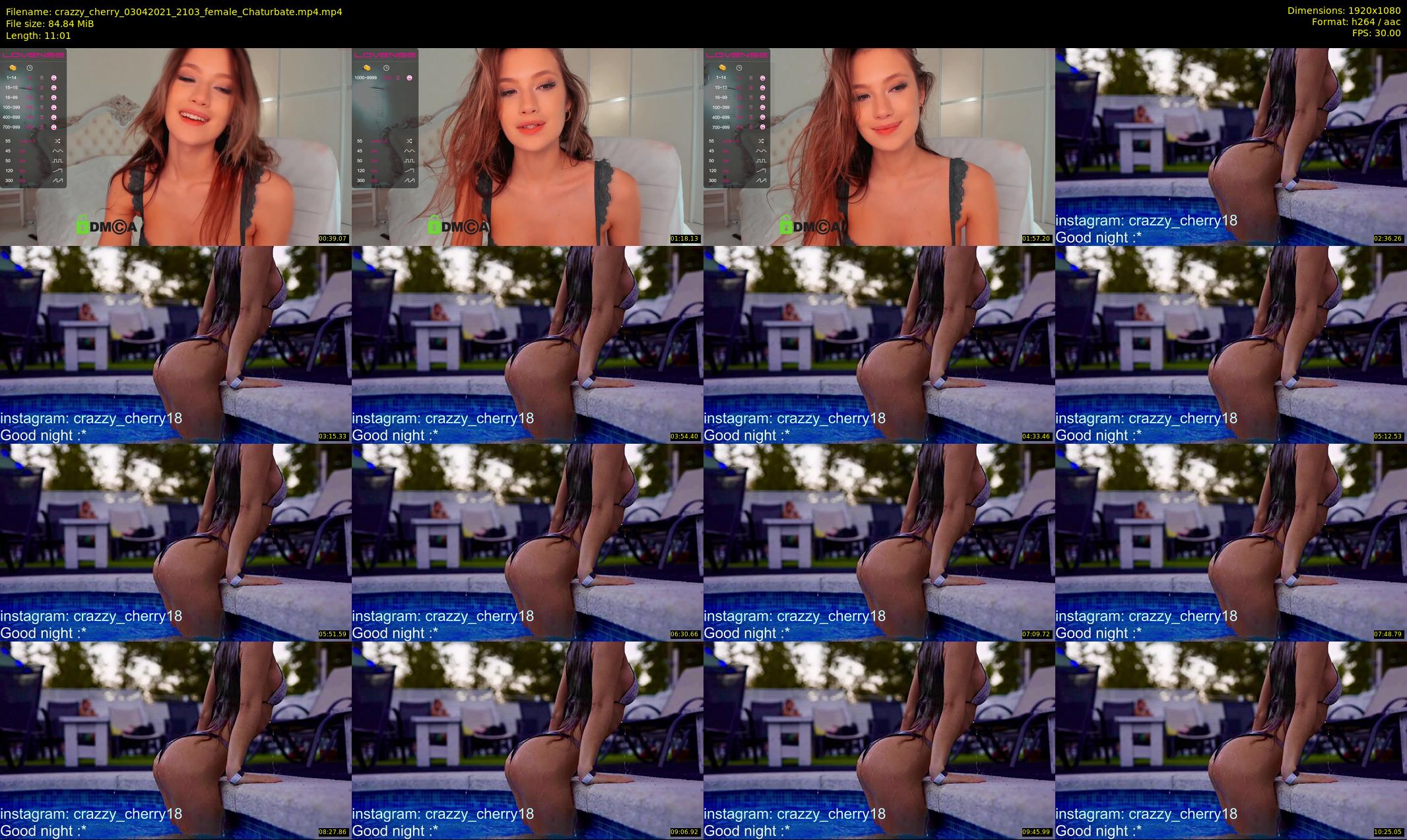 crazzy_cherry — 12 minute Chaturbate female cam show recording, 1080p, Apr 3, 2021