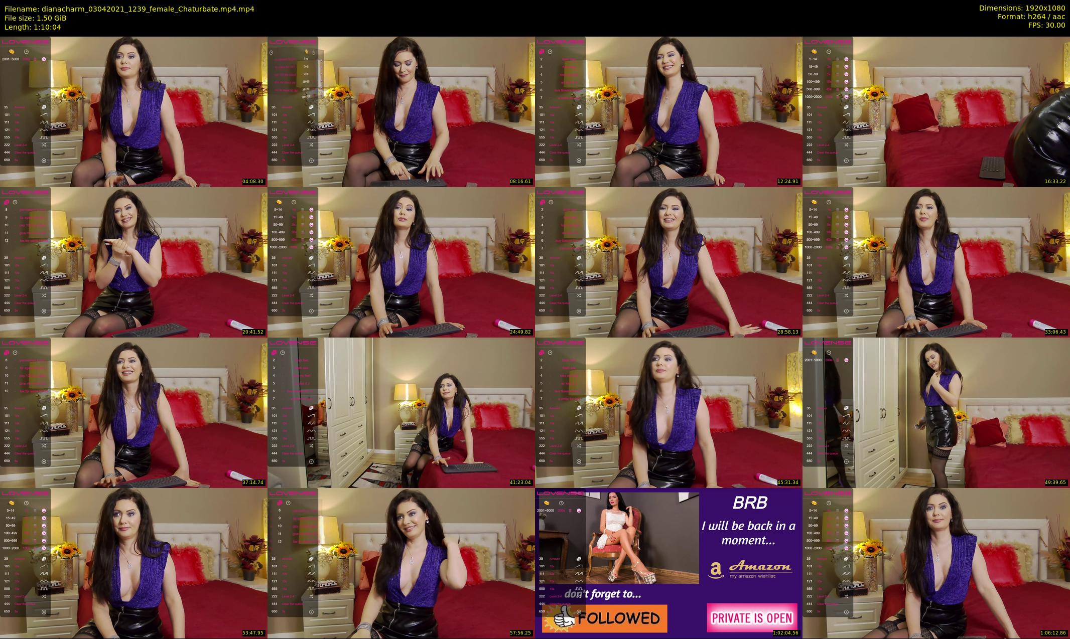 dianacharm — 71 minute Chaturbate female cam show recording, 1080p, Apr 3, 2021