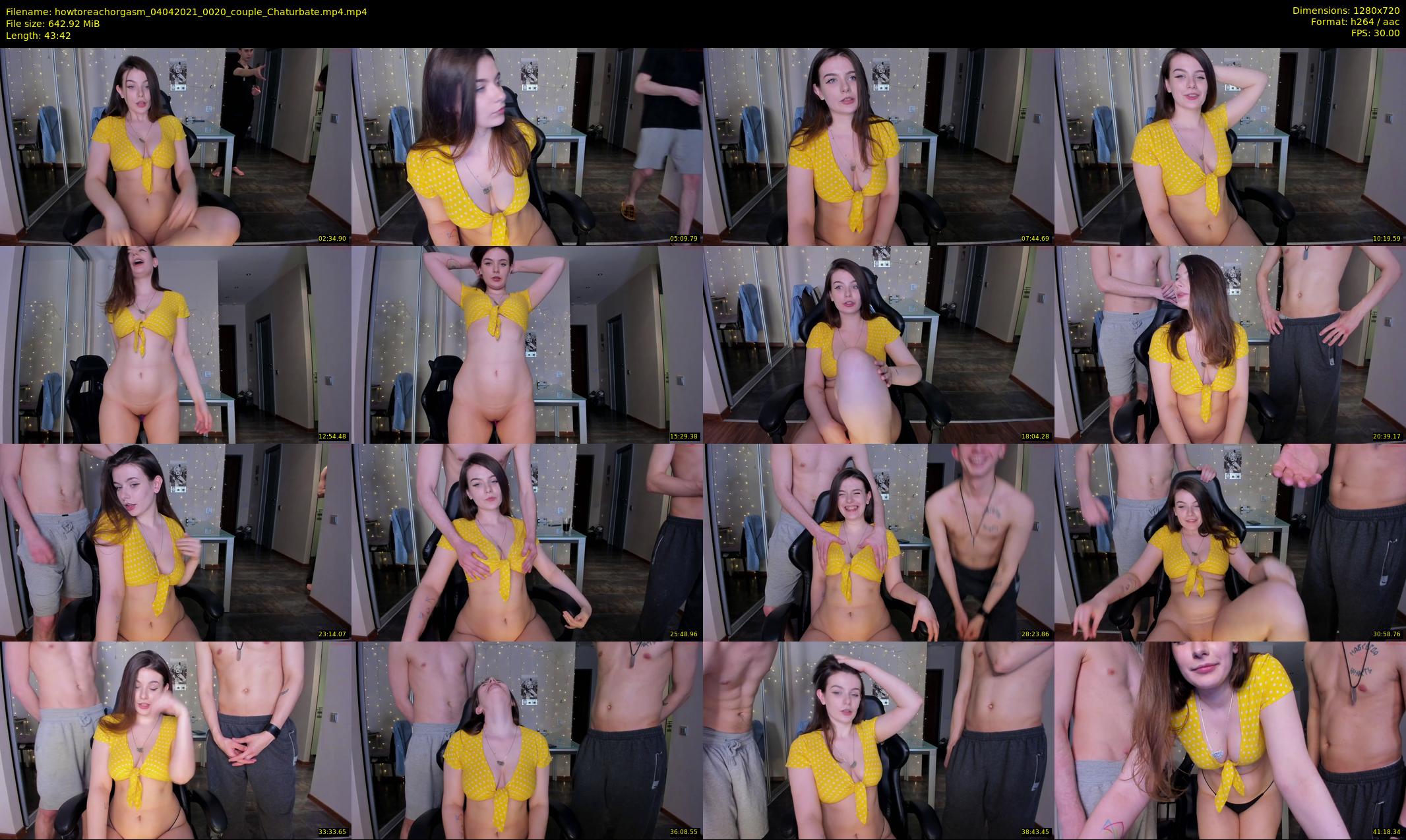 howtoreachorgasm — 44 minute Chaturbate couple cam show recording, 720p, Apr 4, 2021