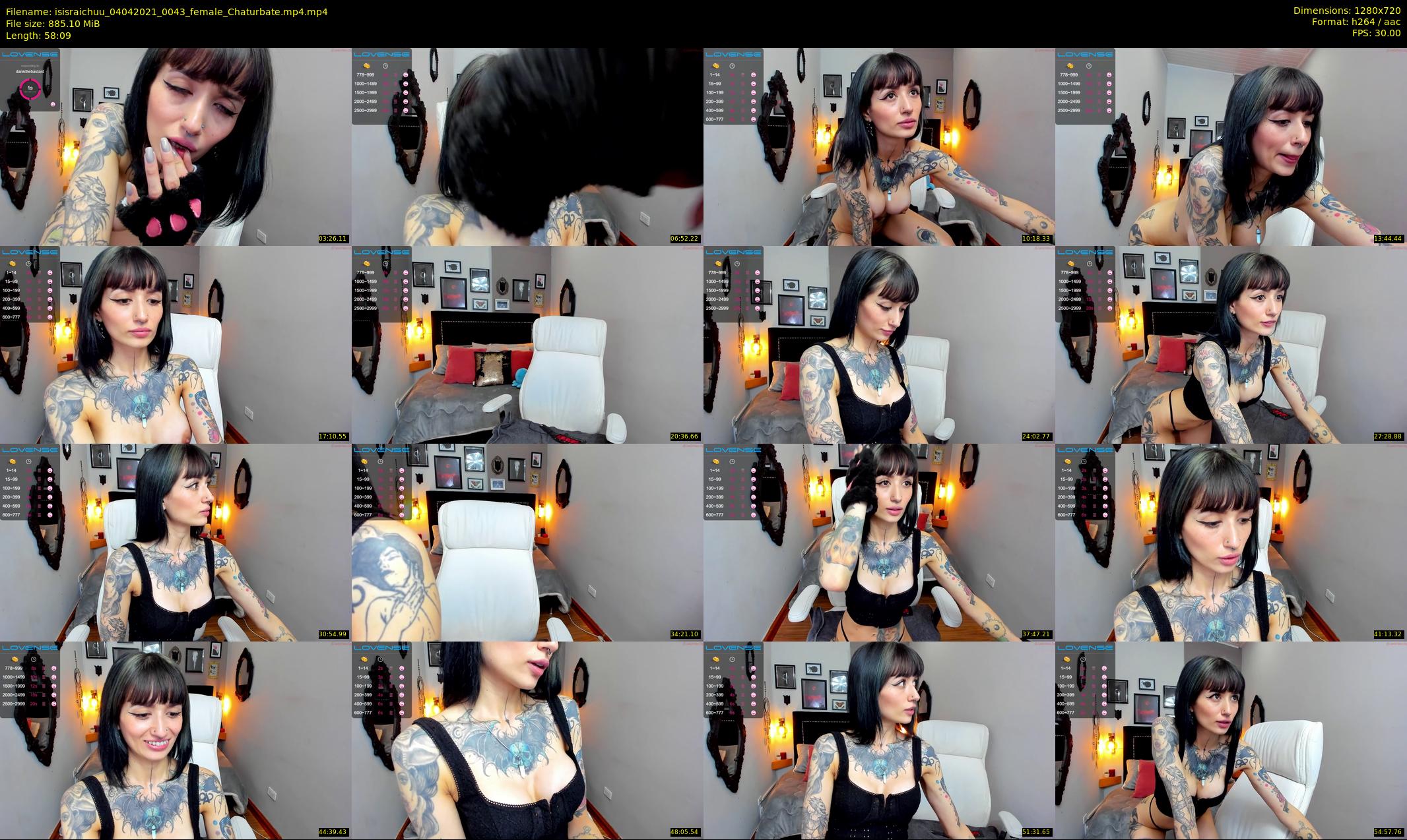 isisraichuu — 59 minute Chaturbate female cam show recording, 720p, Apr 4, 2021