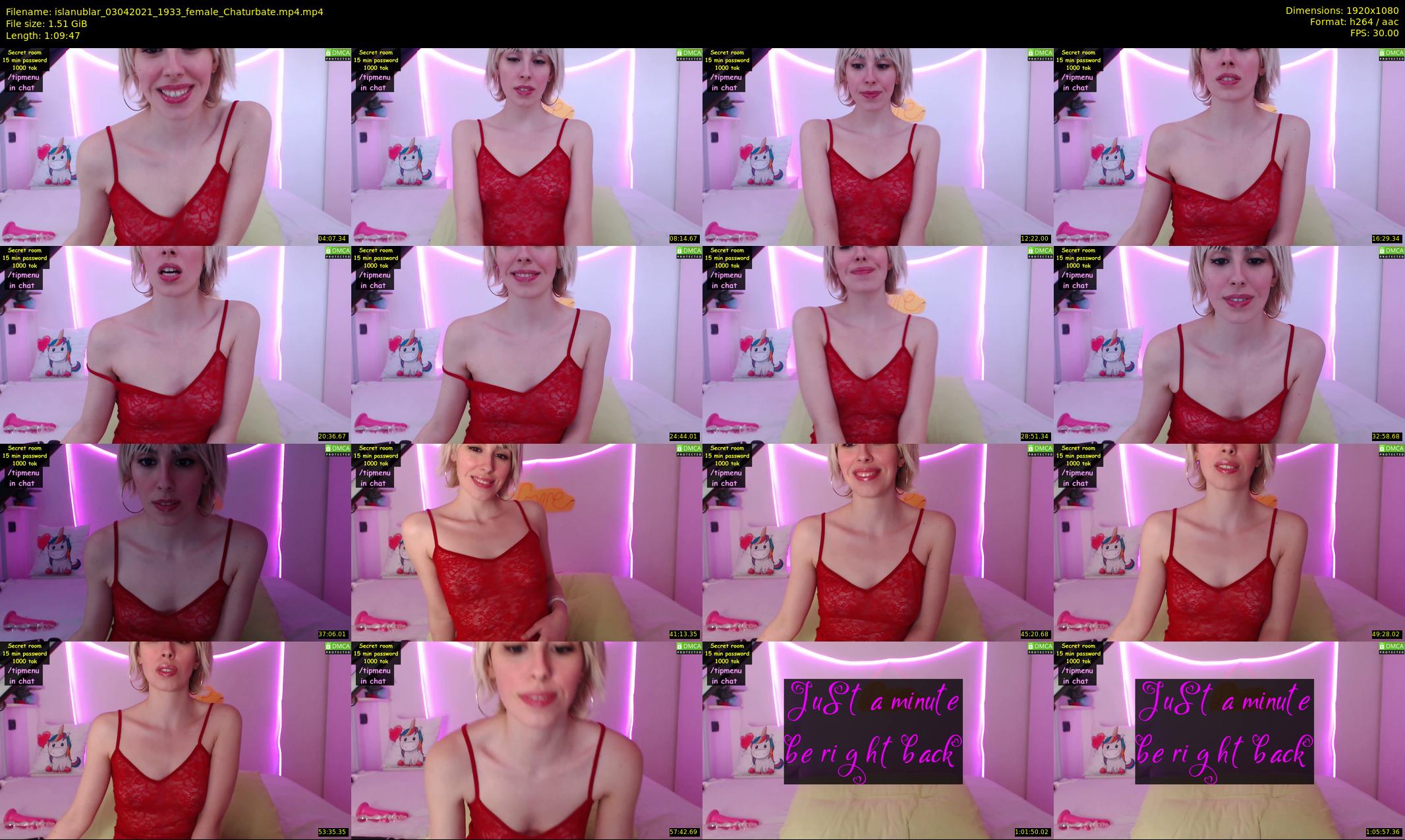 islanublar — 70 minute Chaturbate female cam show recording, 1080p, Apr 3, 2021