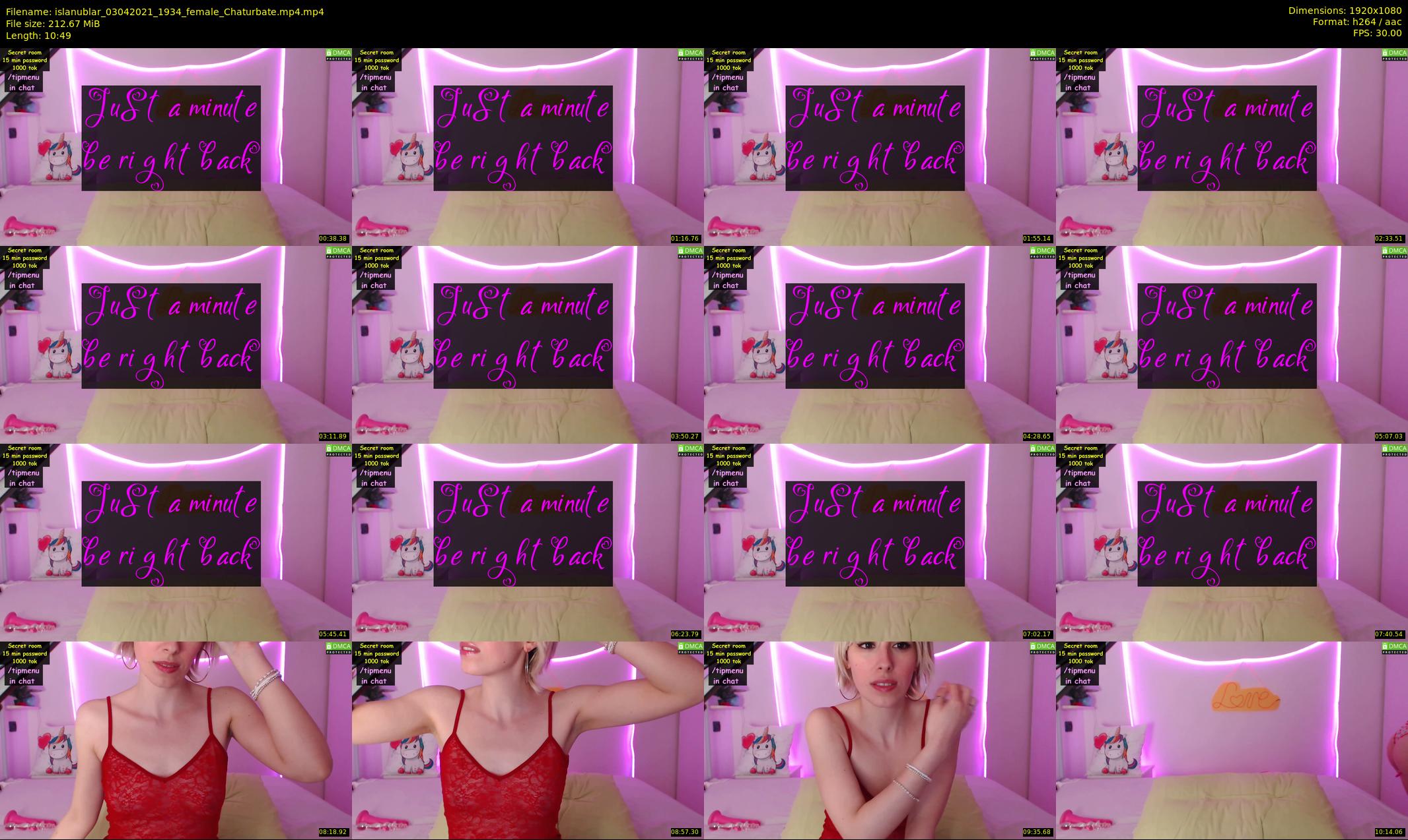 islanublar — 11 minute Chaturbate female cam show recording, 1080p, Apr 3, 2021