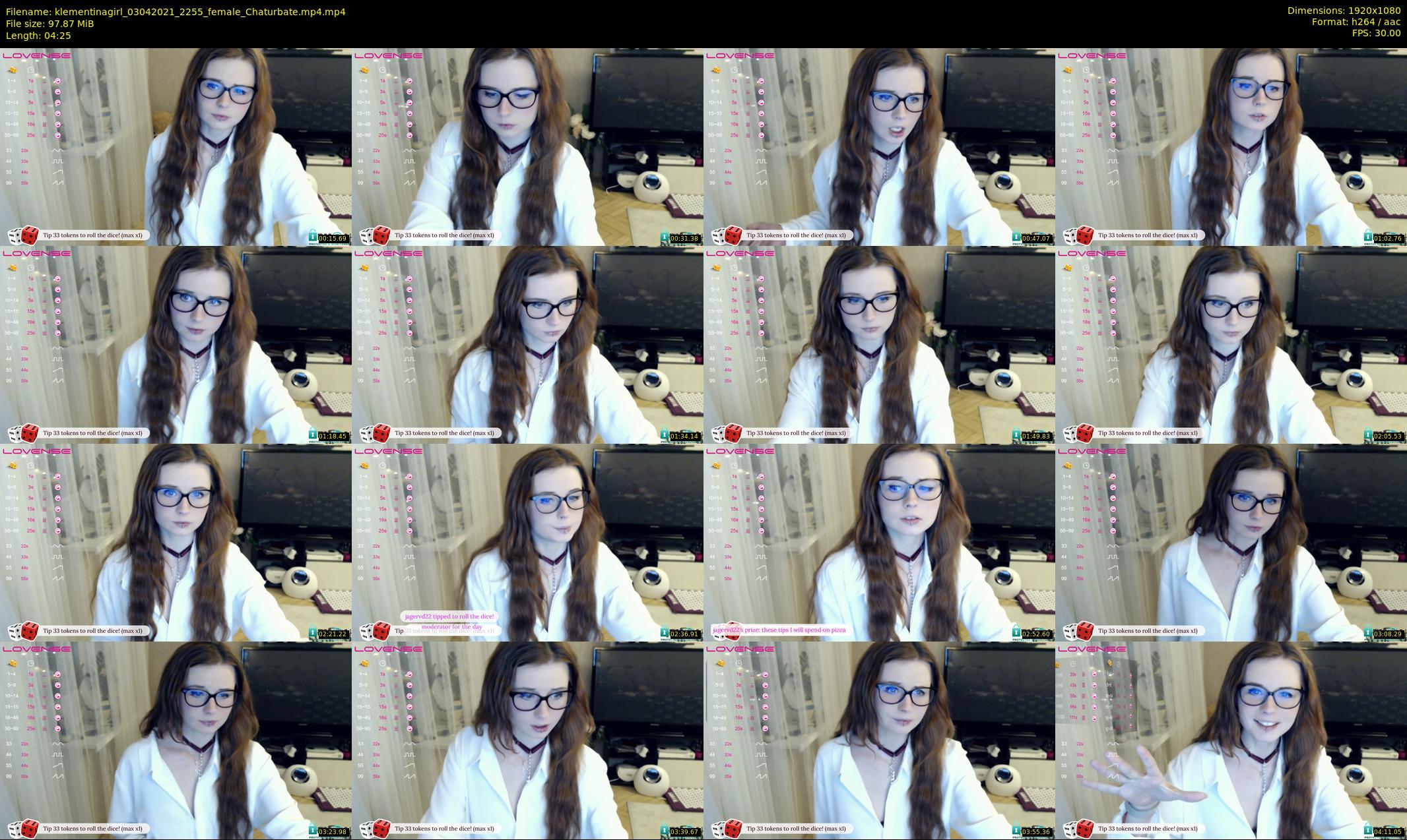klementinagirl — 5 minute Chaturbate female cam show recording, 1080p, Apr 3, 2021