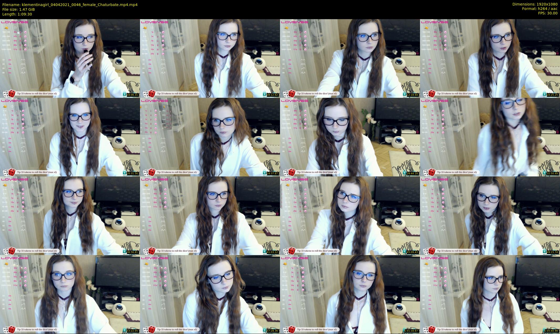 klementinagirl — 70 minute Chaturbate female cam show recording, 1080p, Apr 4, 2021