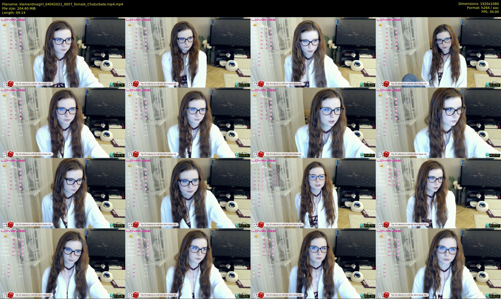 klementinagirl — 10 minute Chaturbate female cam show recording, 1080p, Apr 4, 2021