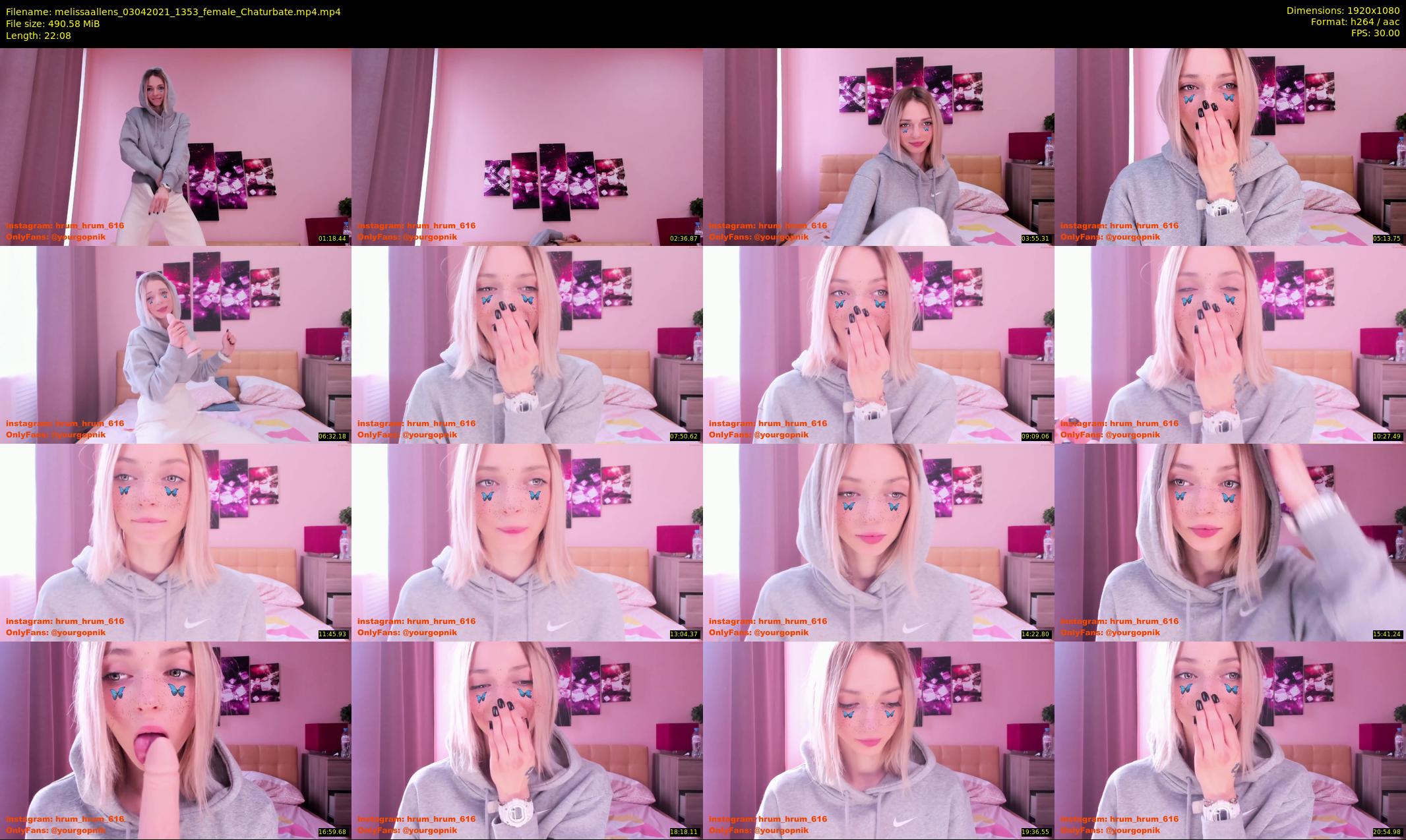 melissaallens — 23 minute Chaturbate female cam show recording, 1080p, Apr 3, 2021