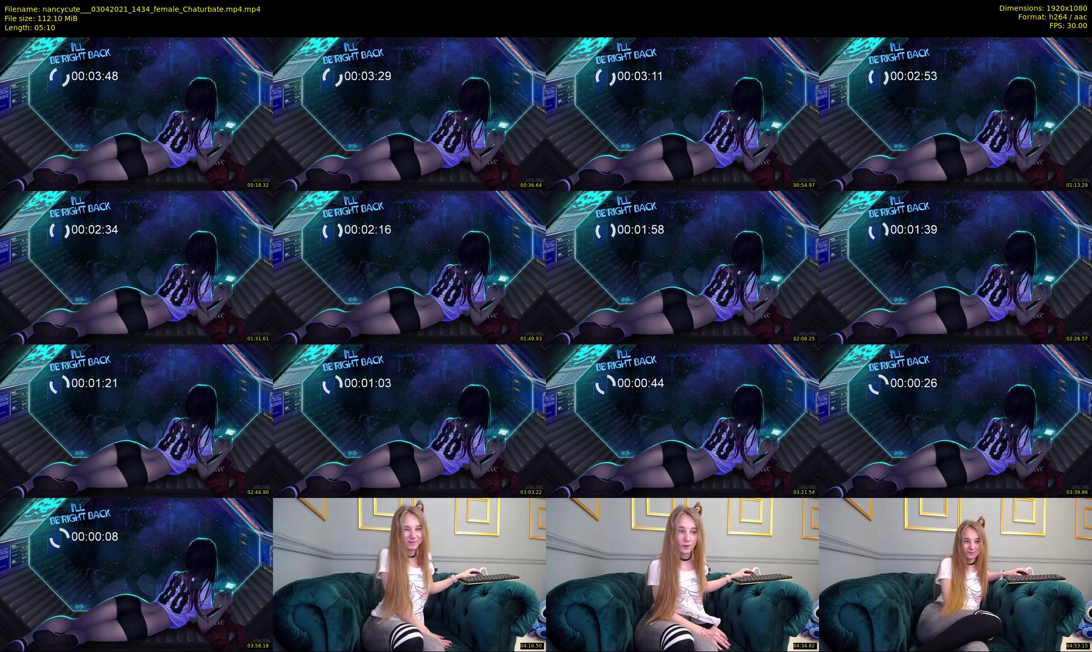 nancycute__ — 6 minute Chaturbate female cam show recording, 1080p, Apr 3, 2021