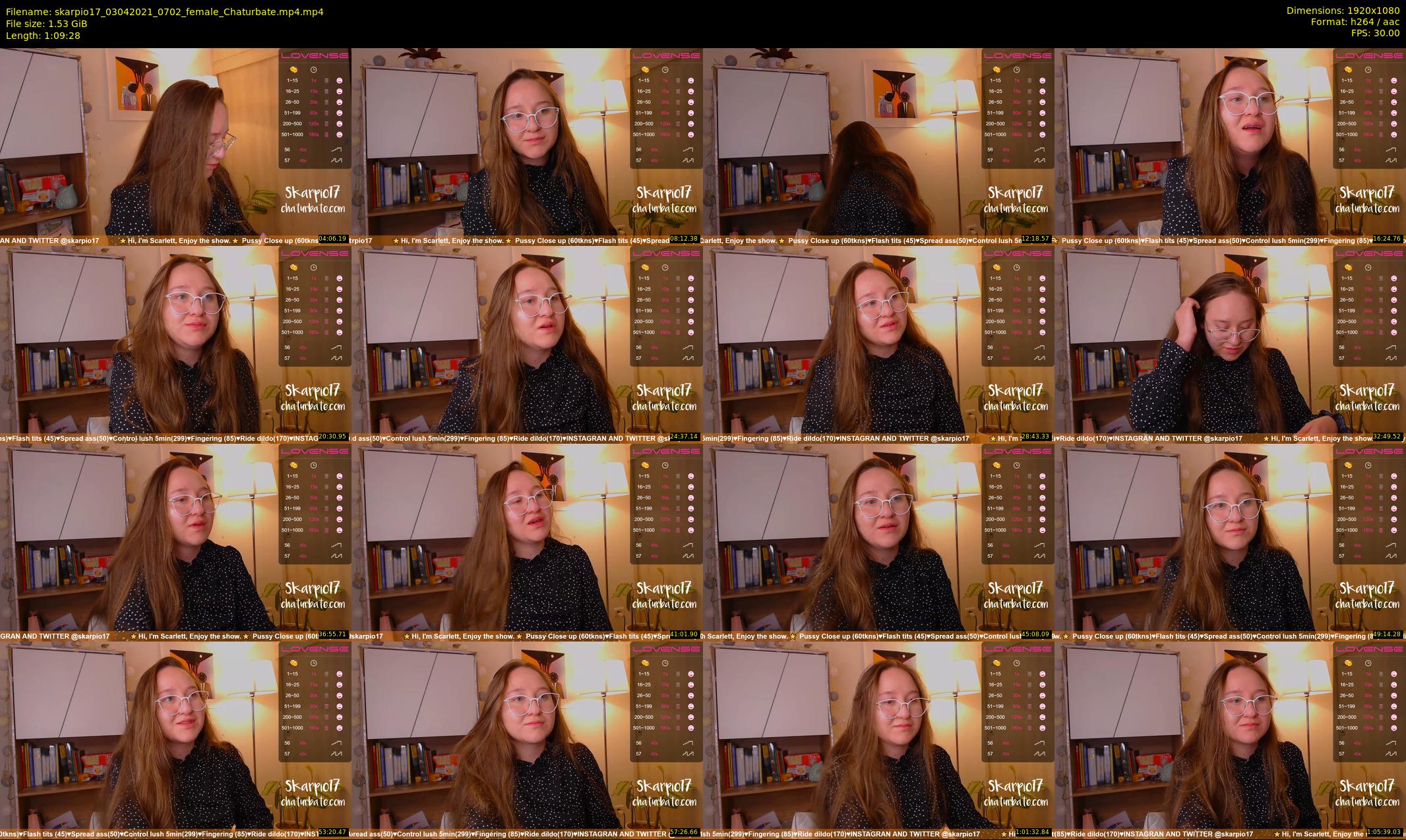 skarpio17 — 70 minute Chaturbate female cam show recording, 1080p, Apr 3, 2021