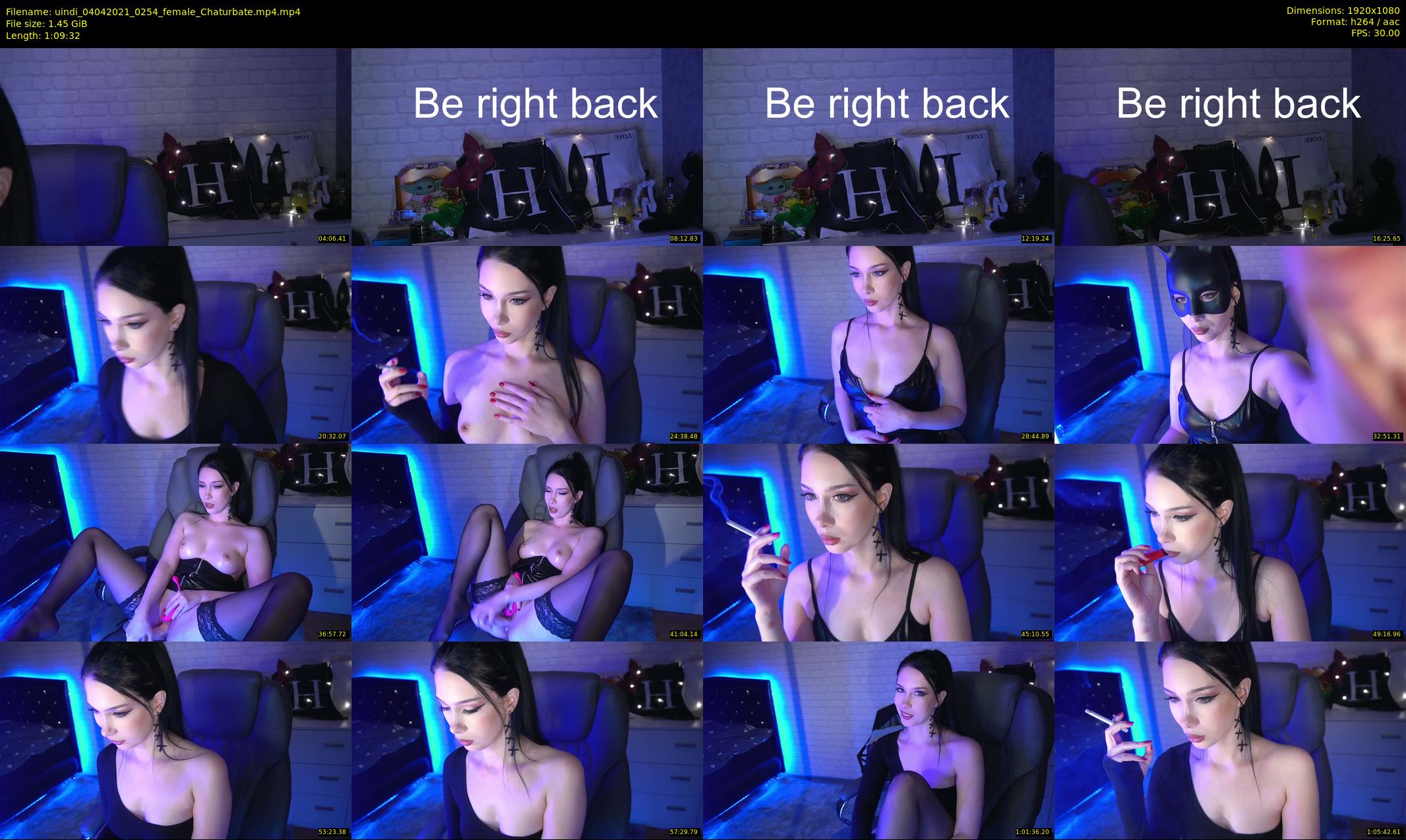 uindi — 70 minute Chaturbate female cam show recording, 1080p, Apr 4, 2021