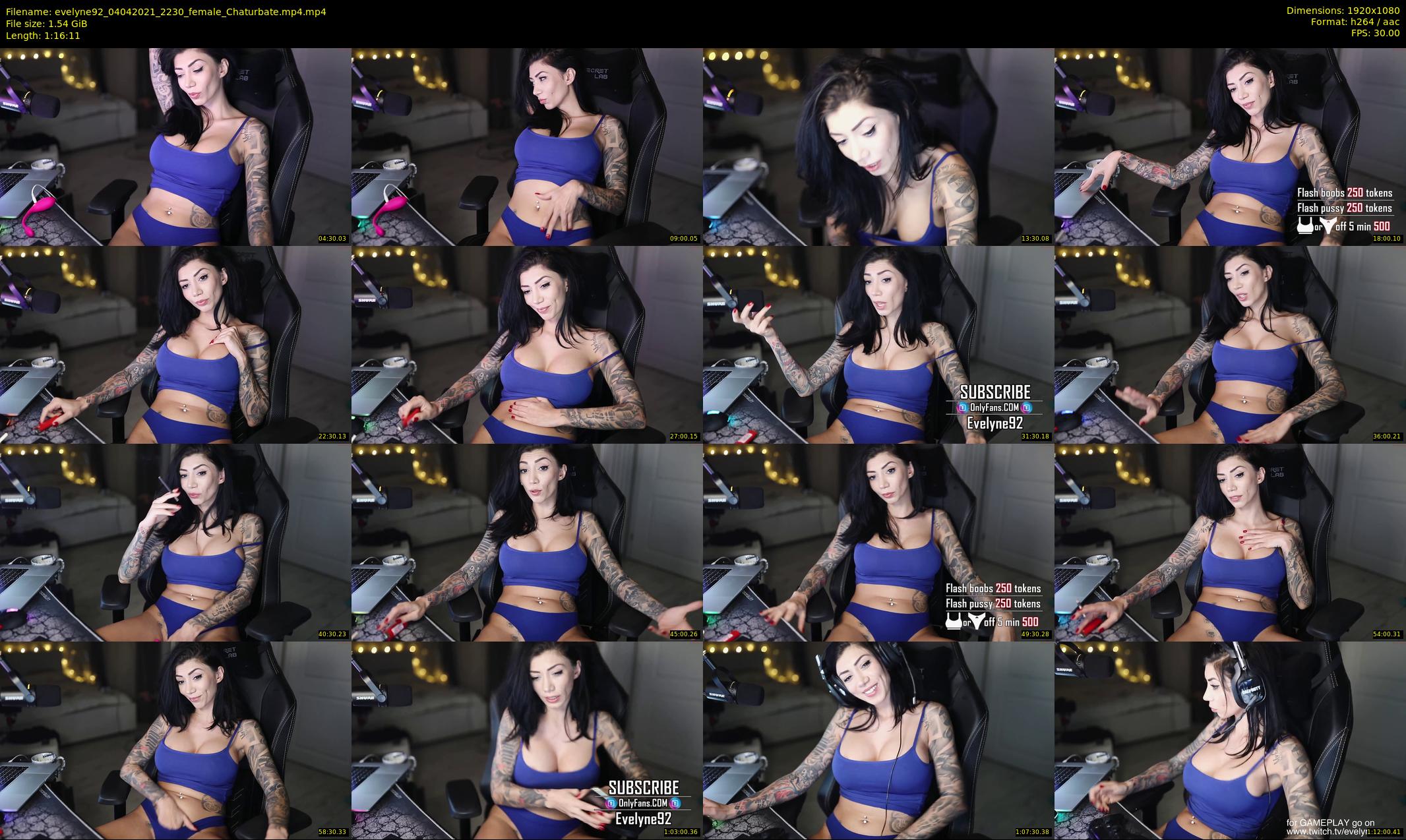 evelyne92 — 77 minute Chaturbate female cam show recording, 1080p, Apr 4, 2021