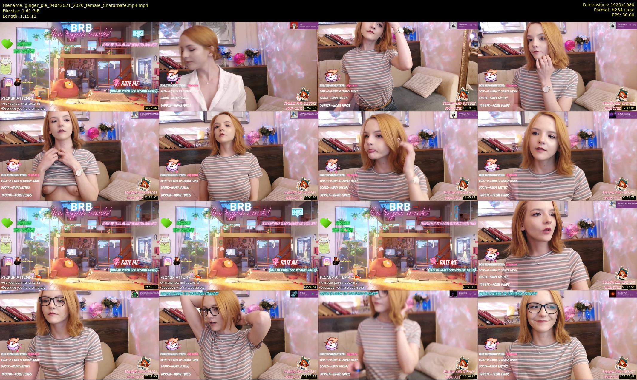 ginger_pie — 76 minute Chaturbate female cam show recording, 1080p, Apr 4, 2021