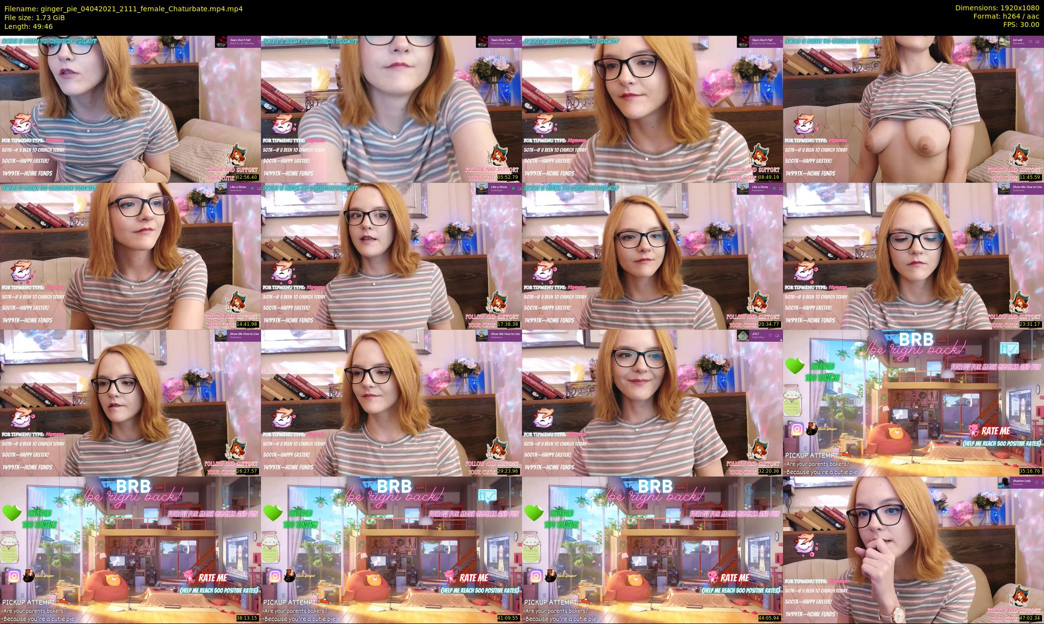 ginger_pie — 50 minute Chaturbate female cam show recording, 1080p, Apr 4, 2021