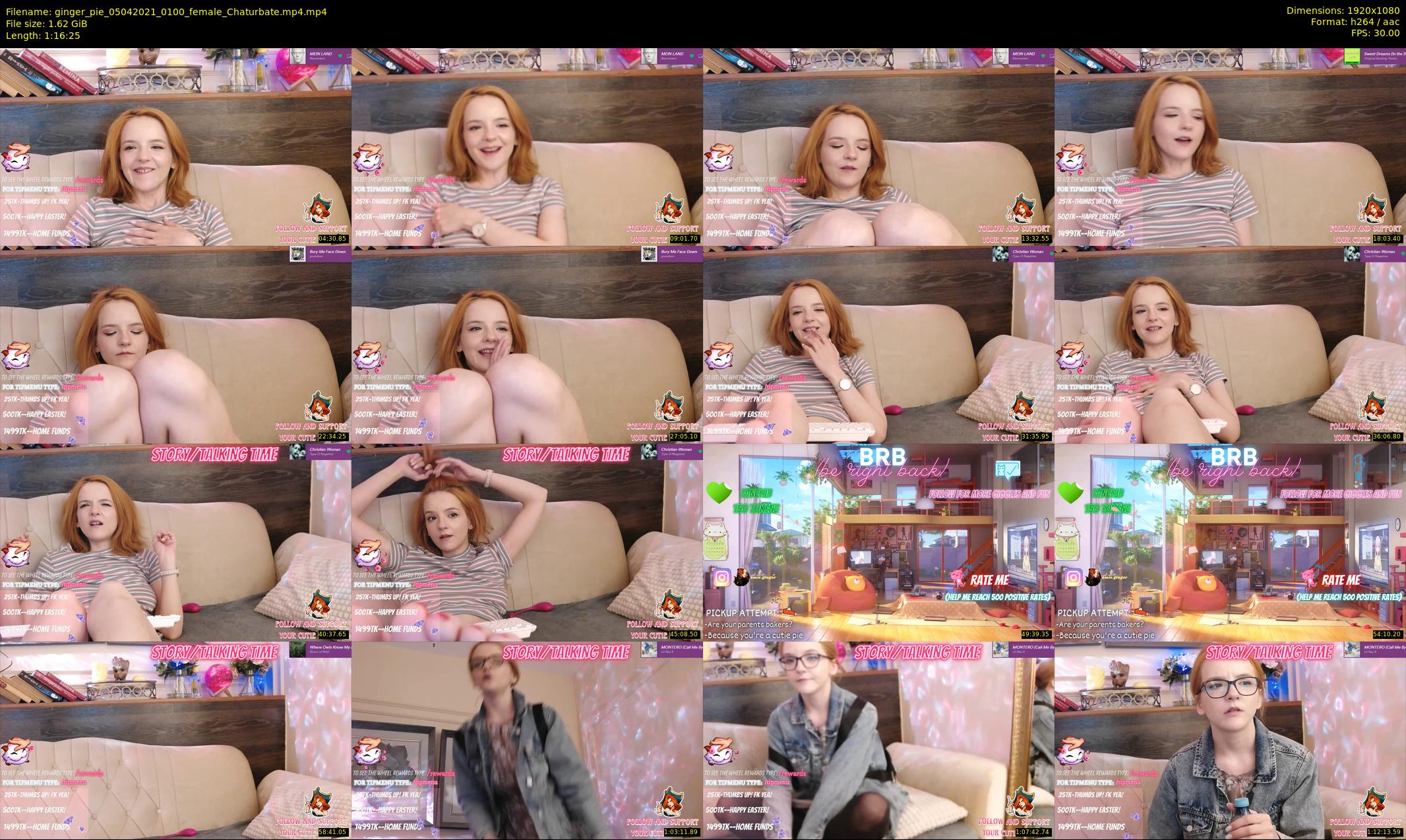 ginger_pie — 77 minute Chaturbate female cam show recording, 1080p, Apr 5, 2021