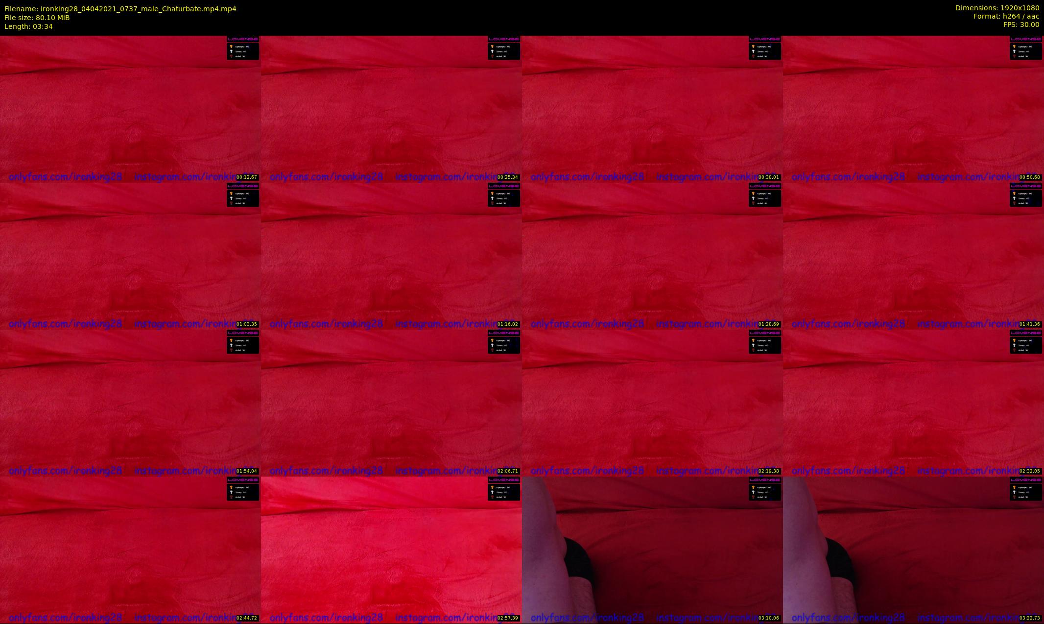 ironking28 — 4 minute Chaturbate male cam show recording, 1080p, Apr 4, 2021