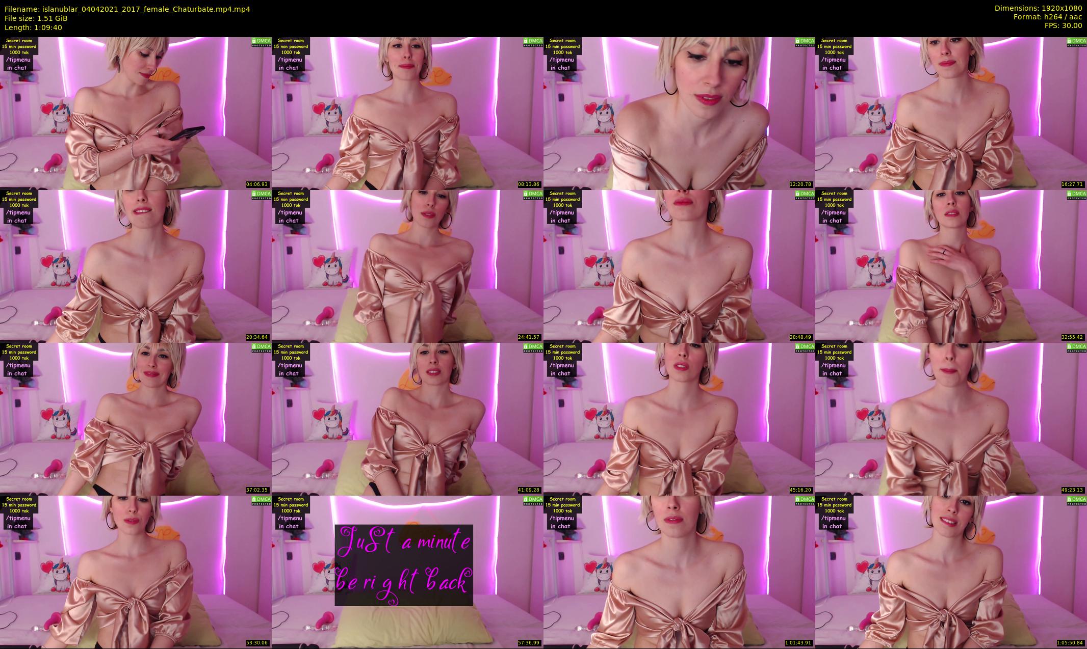 islanublar — 70 minute Chaturbate female cam show recording, 1080p, Apr 4, 2021