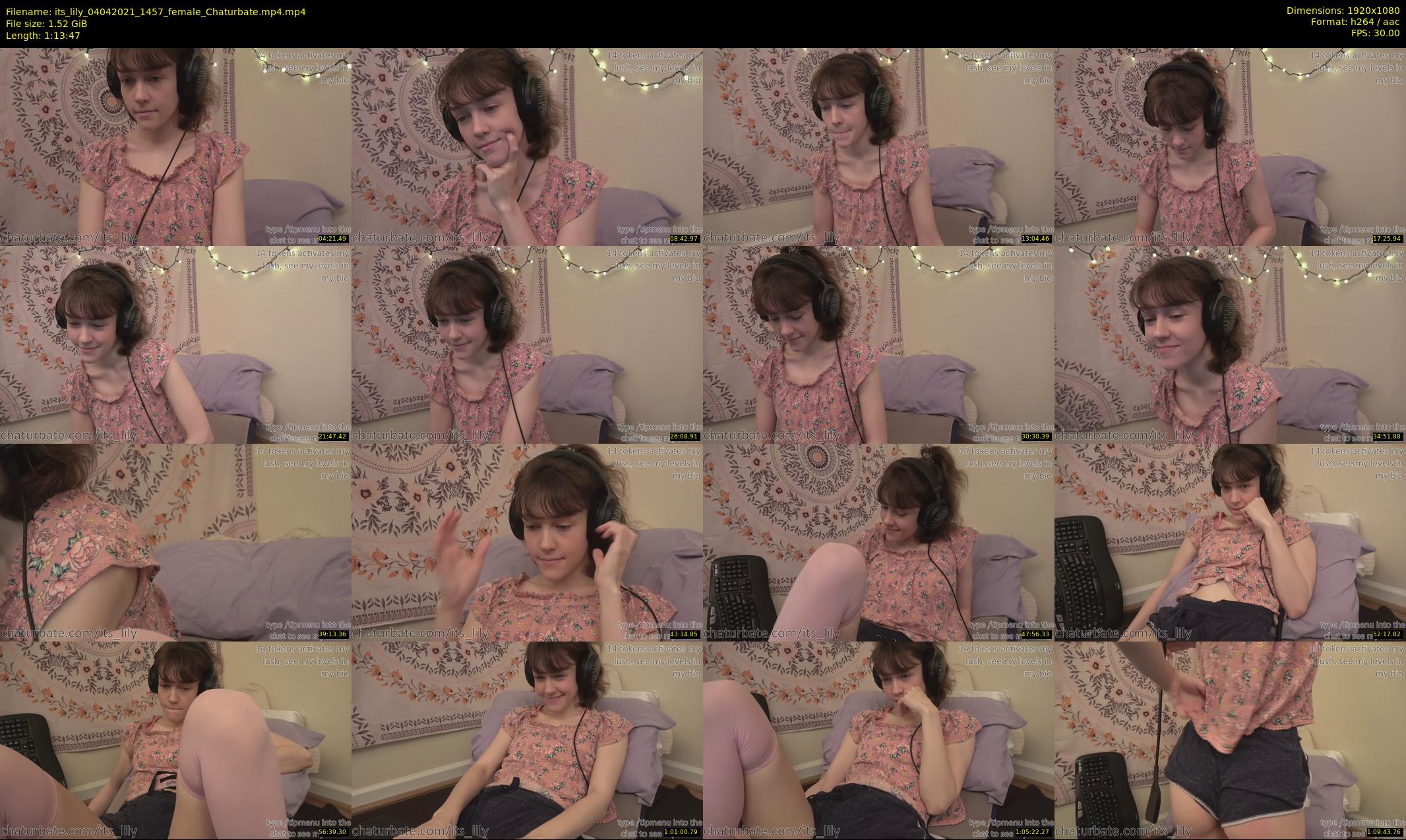its_lily — 74 minute Chaturbate female cam show recording, 1080p, Apr 4, 2021