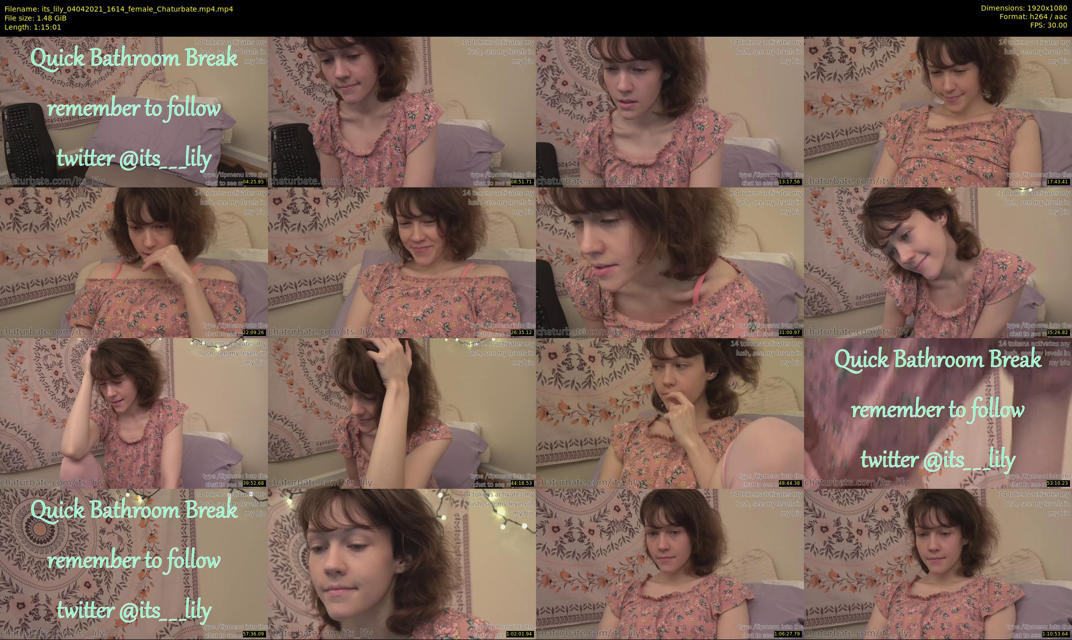 its_lily — 76 minute Chaturbate female cam show recording, 1080p, Apr 4, 2021
