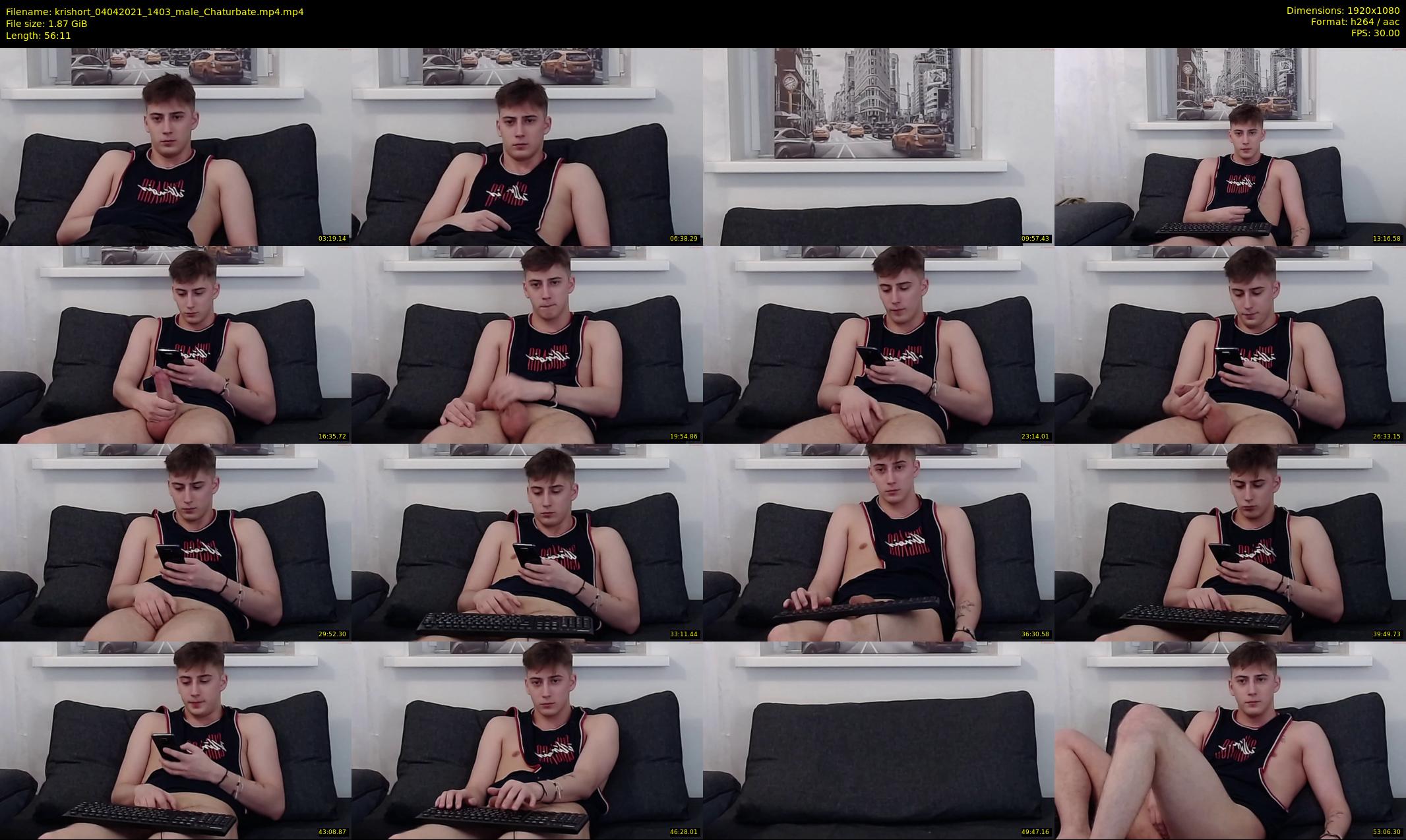 krishort — 57 minute Chaturbate male cam show recording, 1080p, Apr 4, 2021