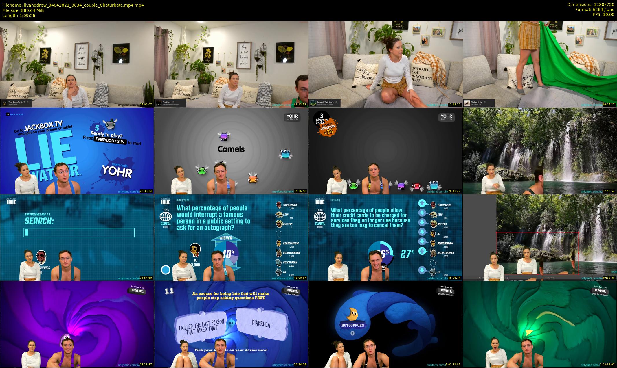 livanddrew — 70 minute Chaturbate couple cam show recording, 720p, Apr 4, 2021