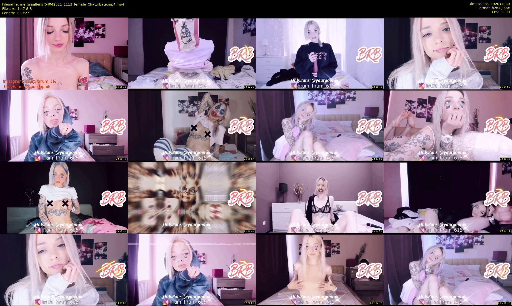 melissaallens — 70 minute Chaturbate female cam show recording, 1080p, Apr 4, 2021